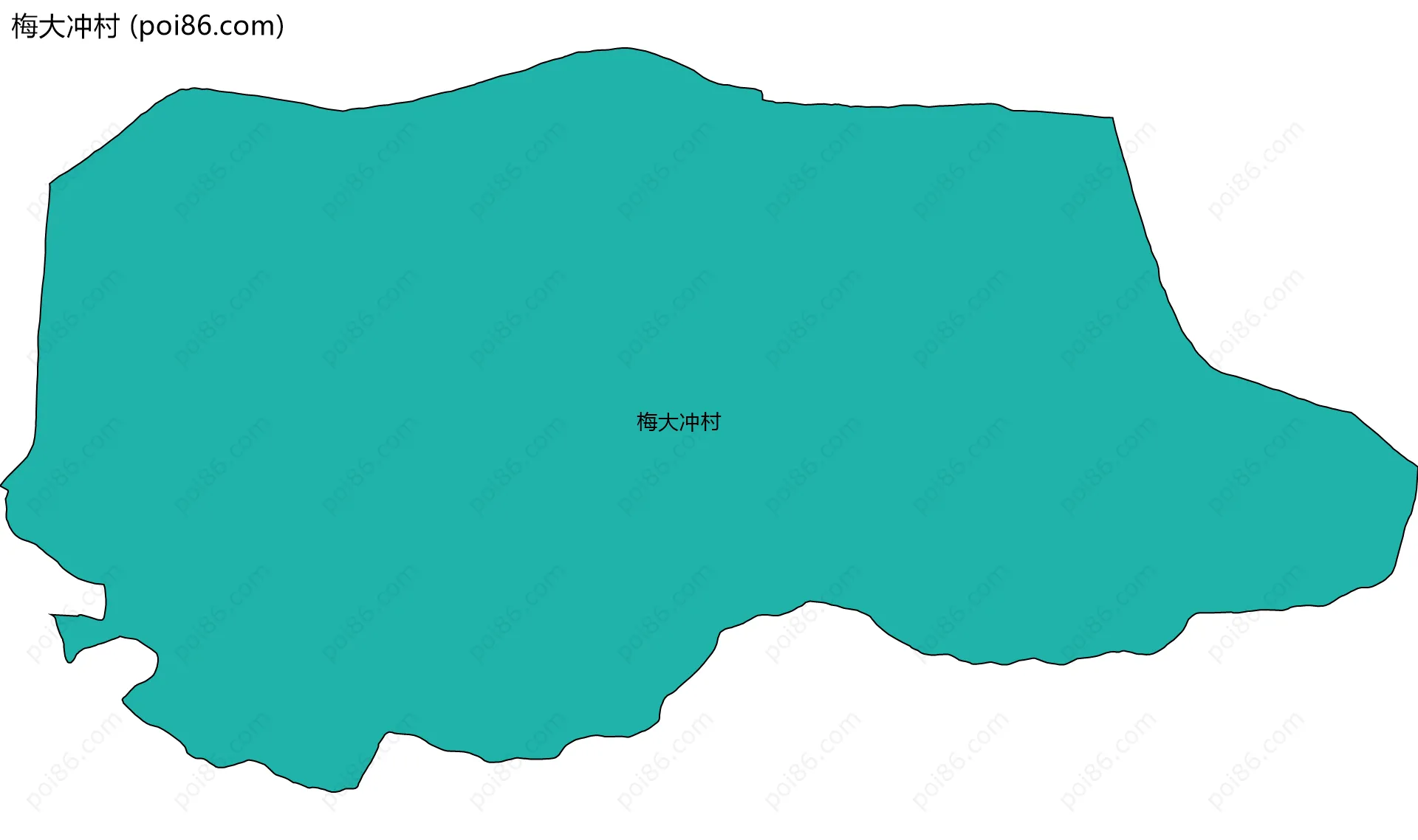 梅大冲村边界地图