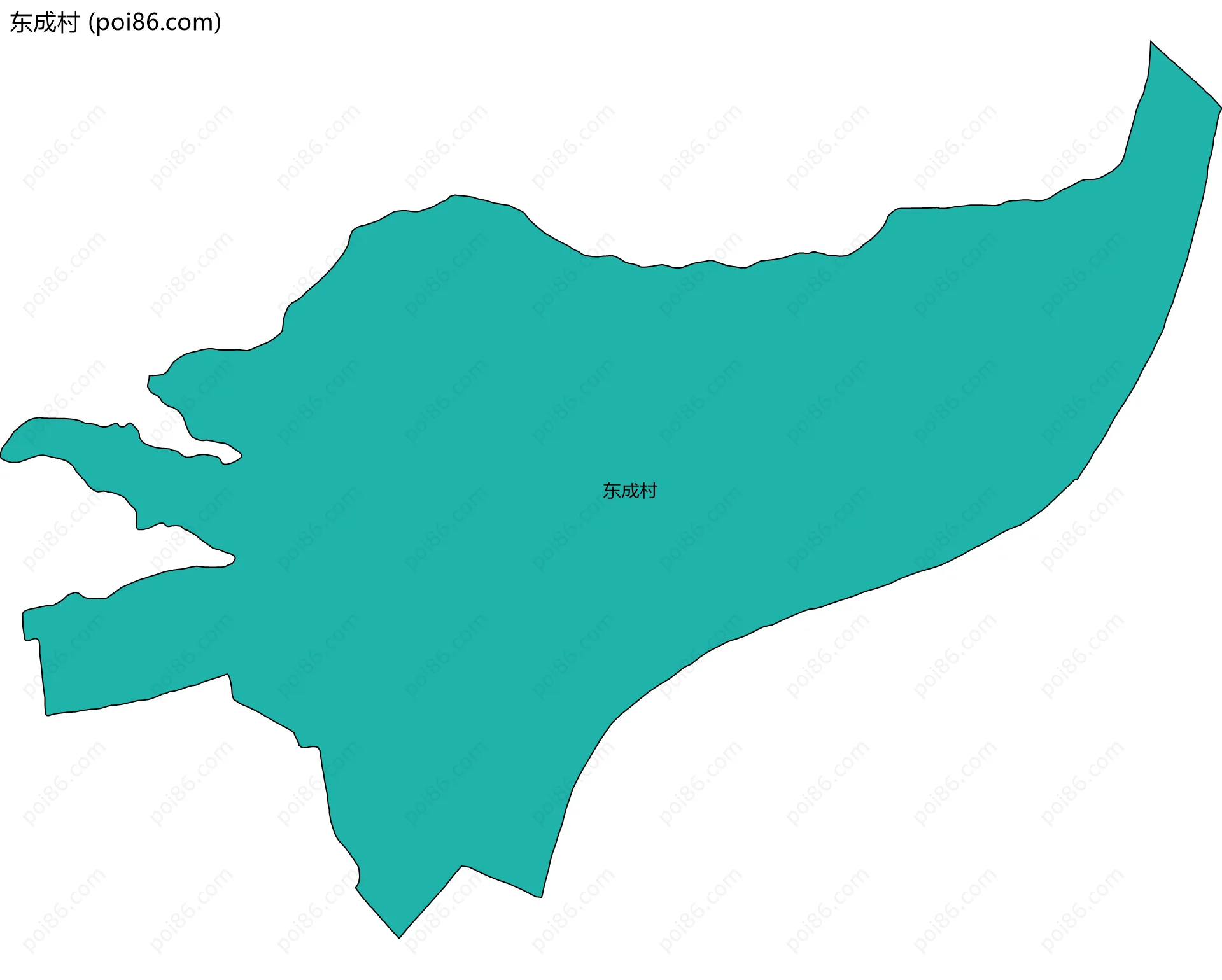 东成村边界地图