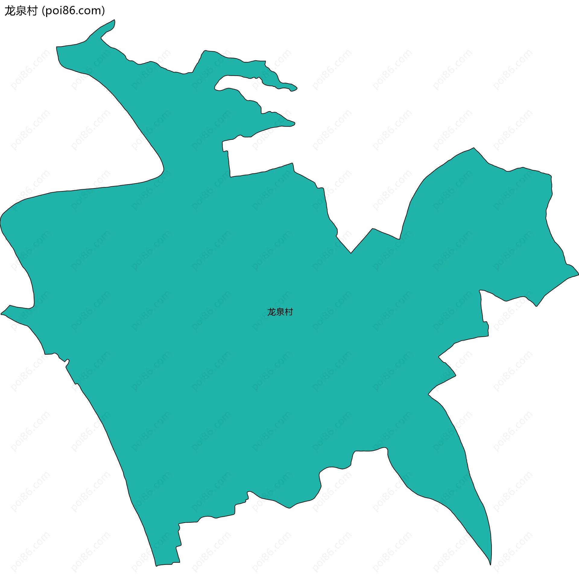 龙泉村边界地图