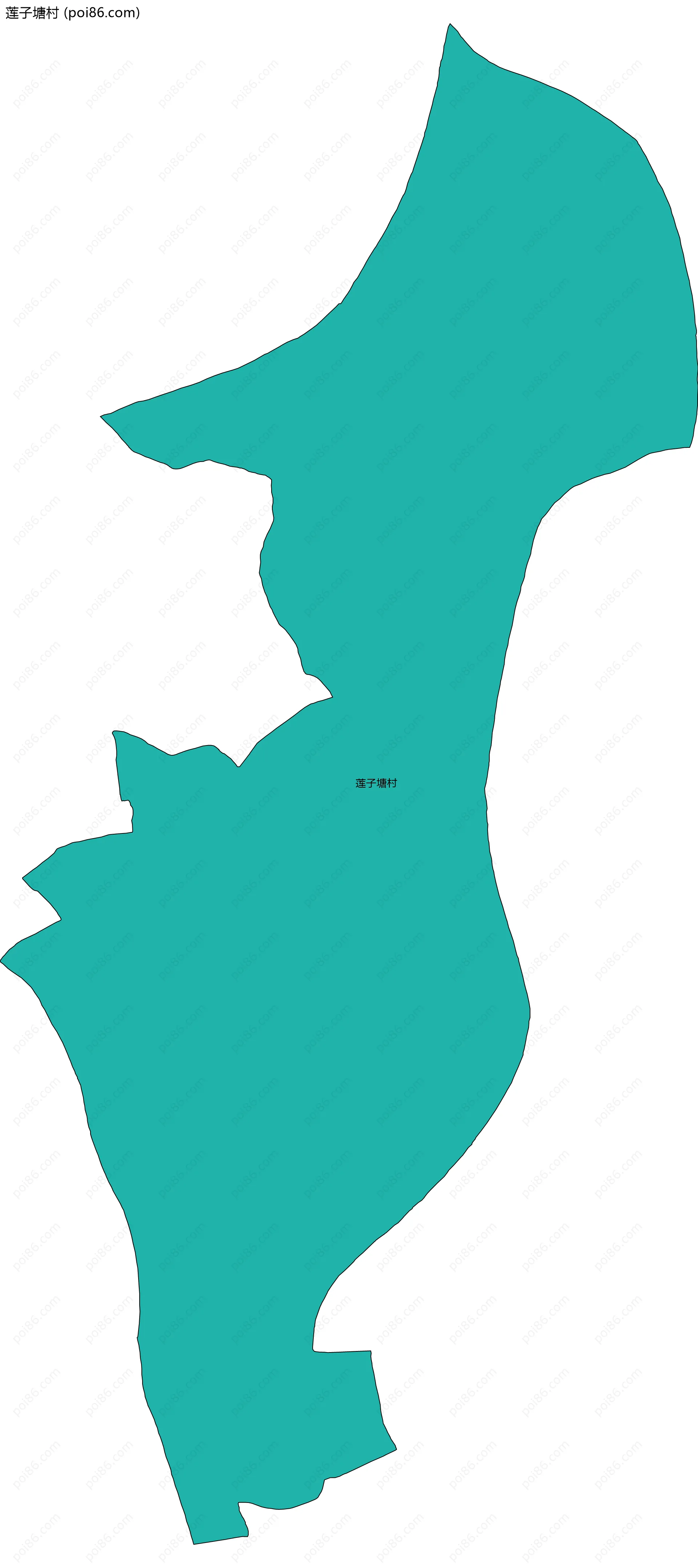 莲子塘村边界地图