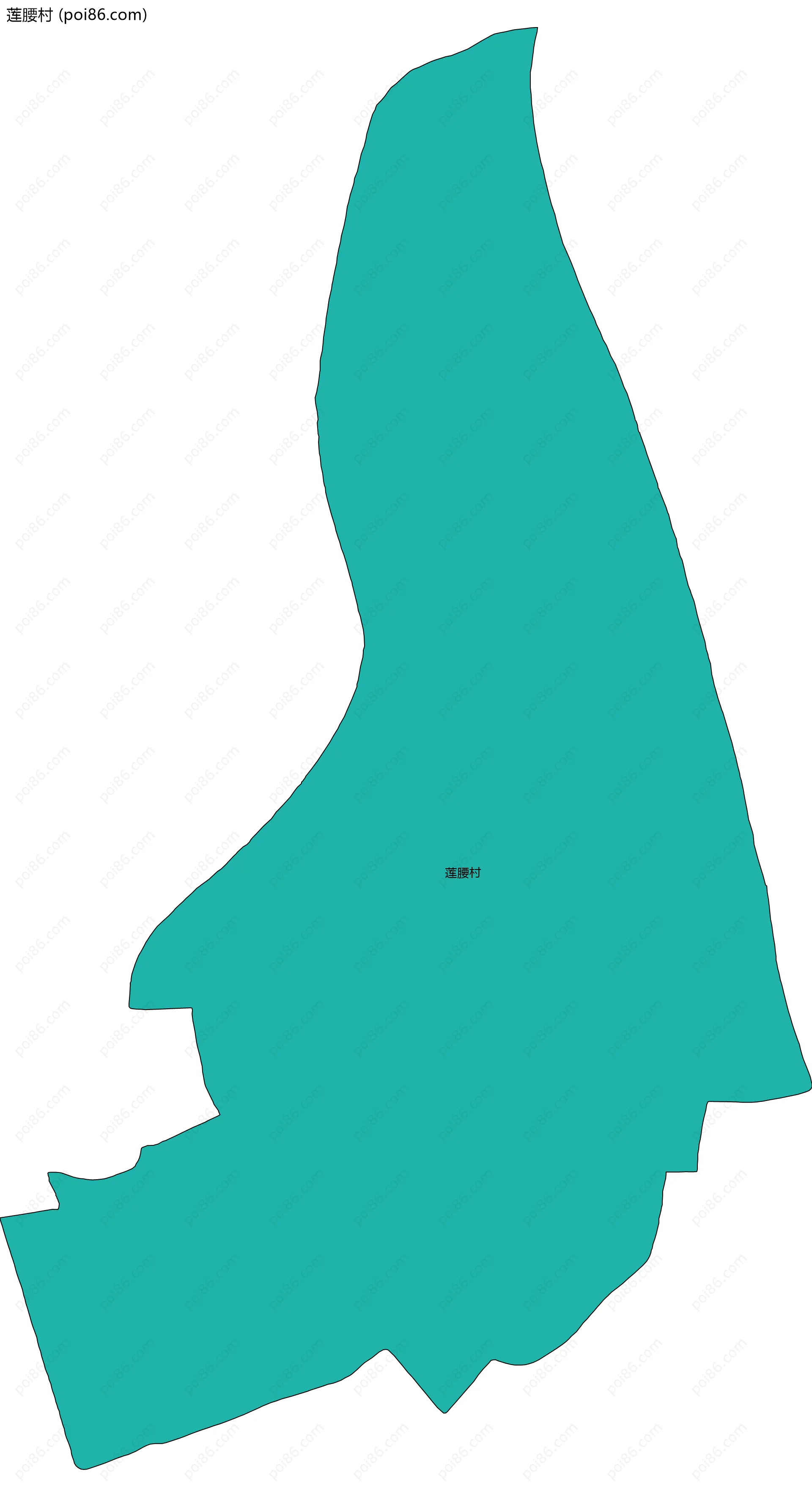 莲腰村边界地图