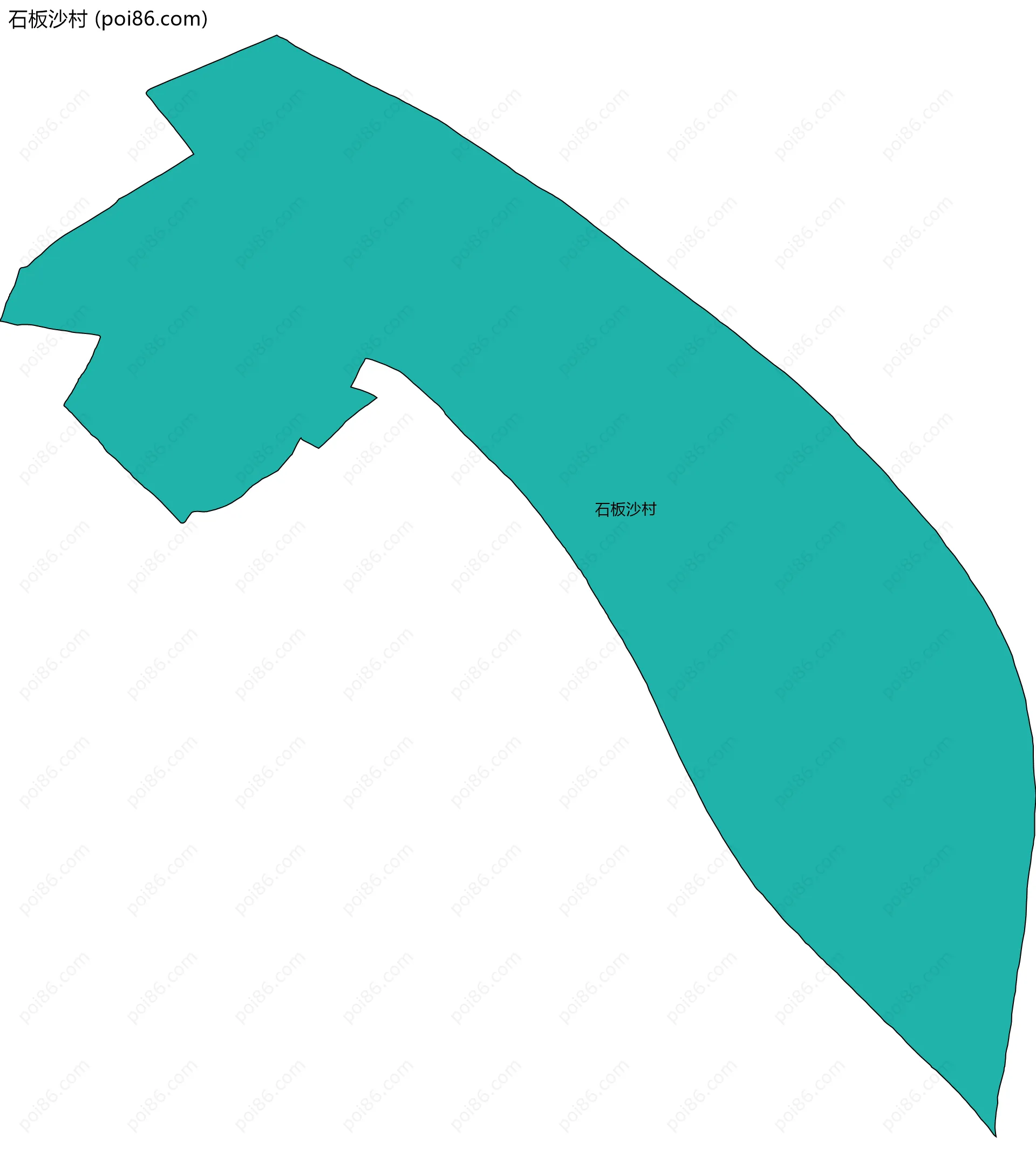 石板沙村边界地图