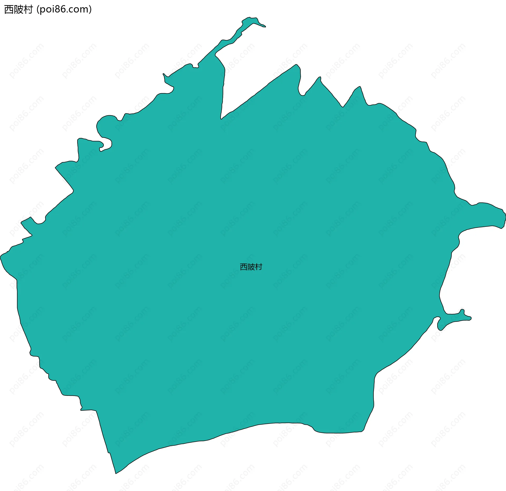 西陂村边界地图