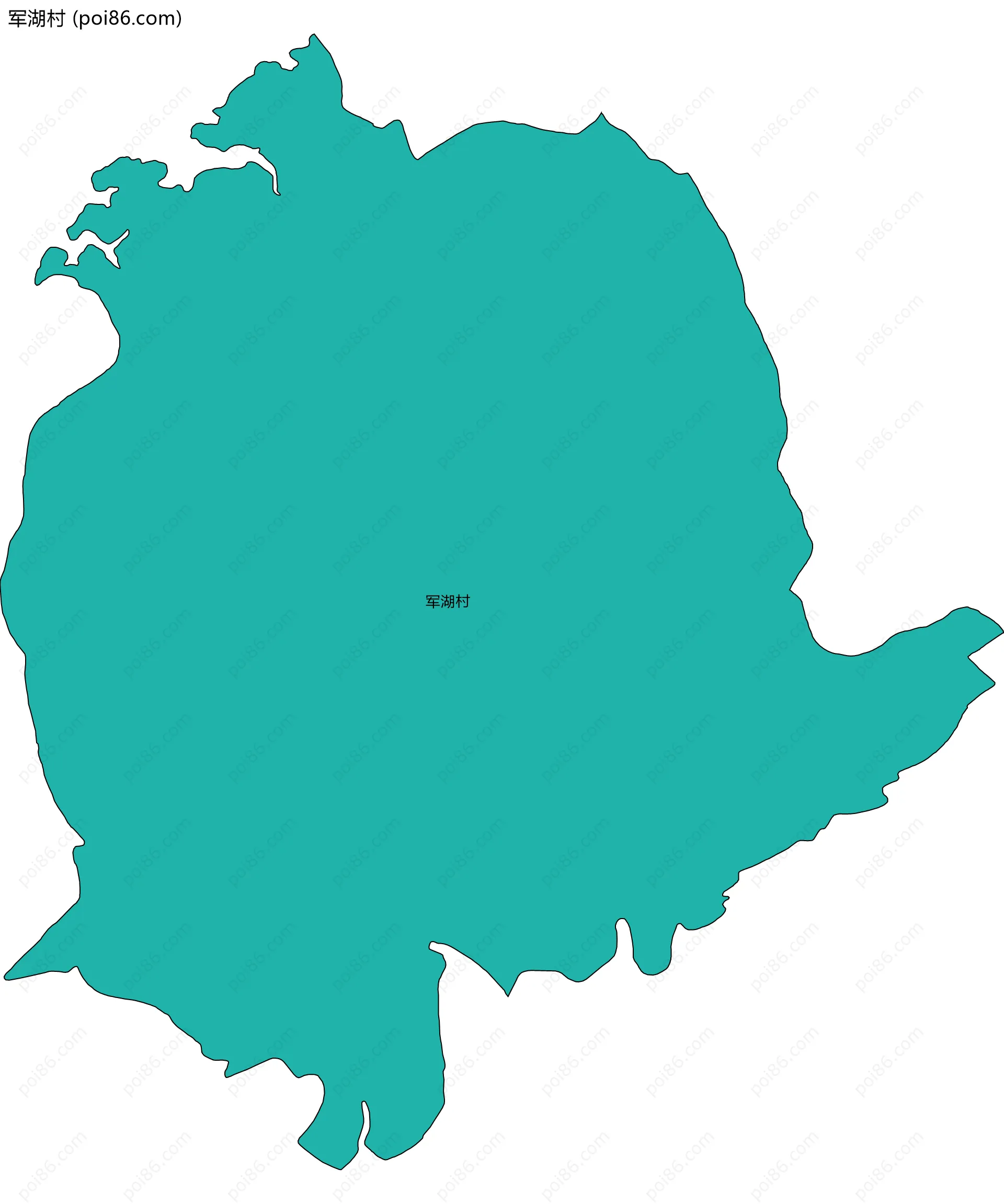 军湖村边界地图