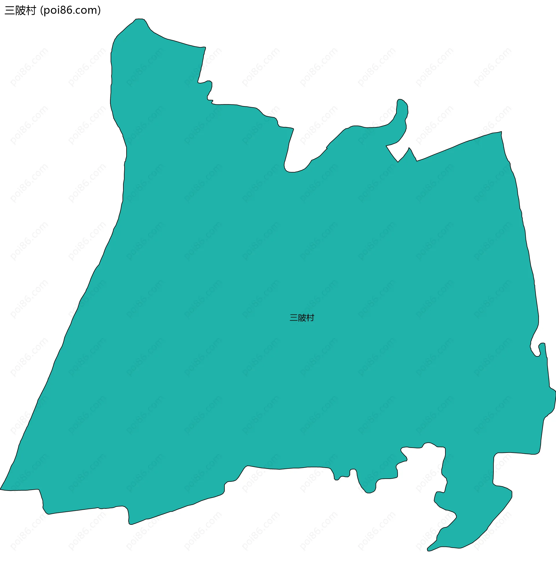 三陂村边界地图