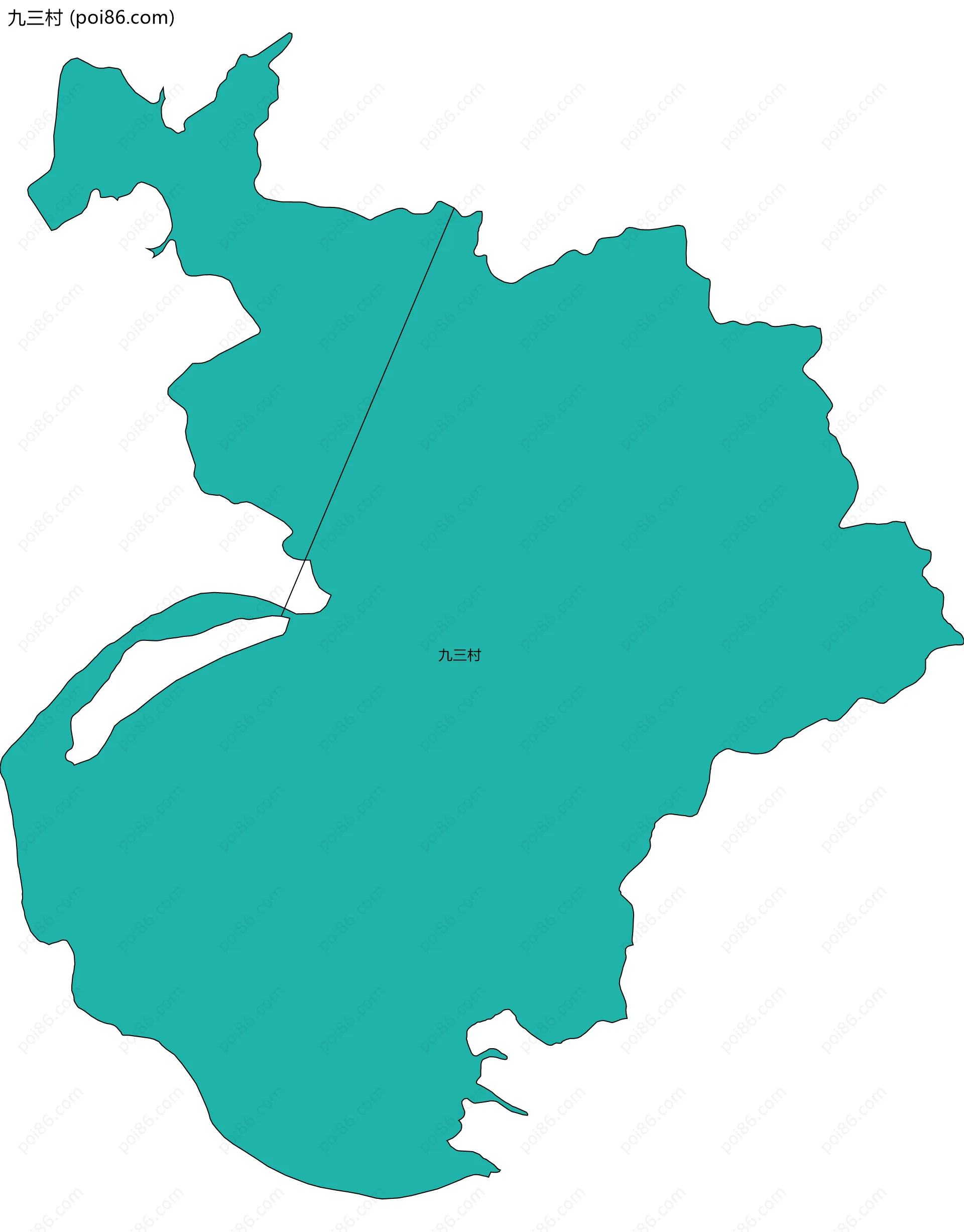 九三村边界地图