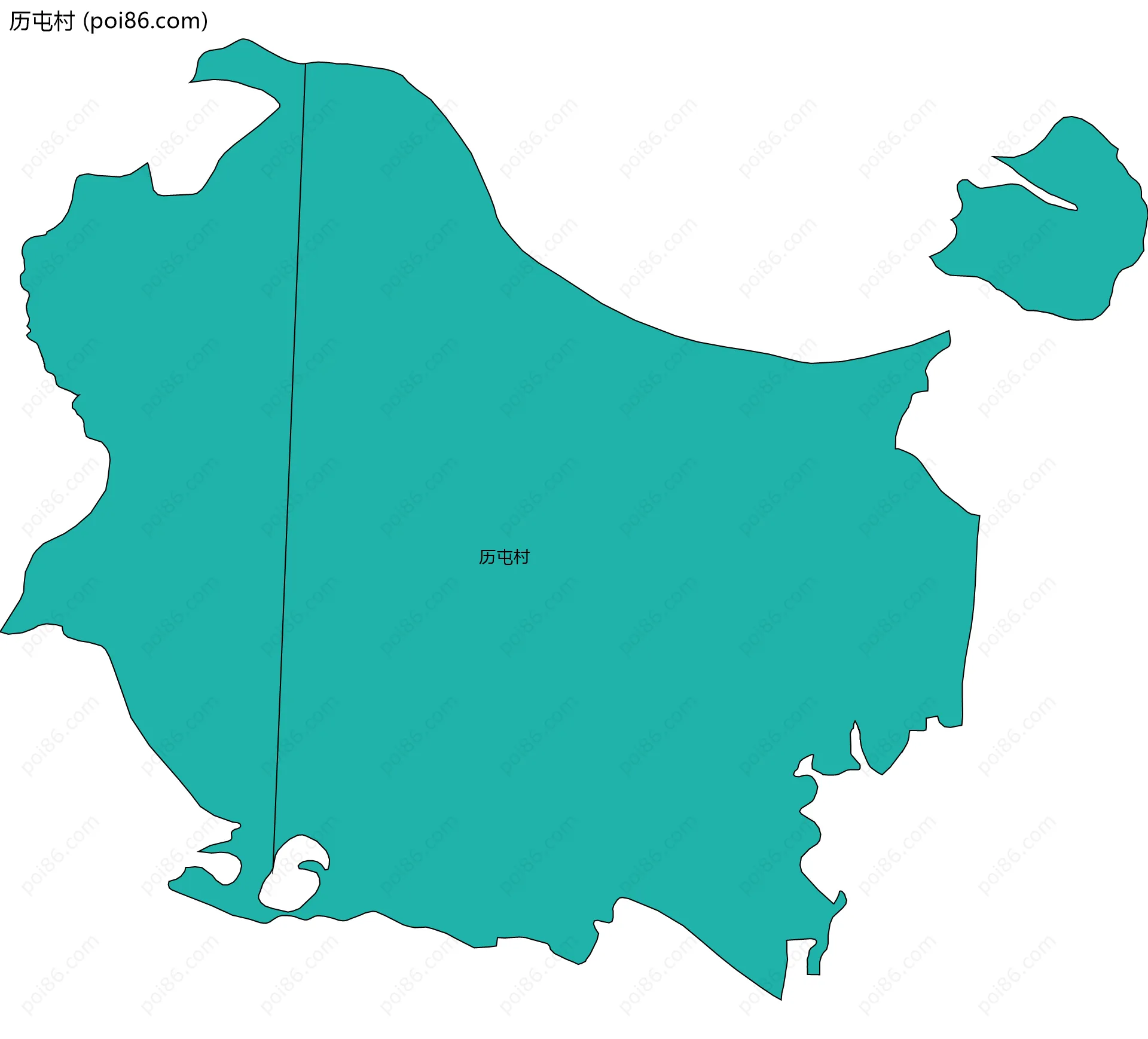 历屯村边界地图