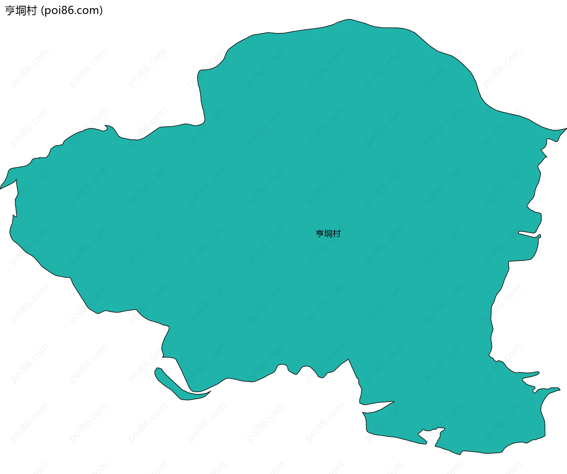 亨垌村边界地图