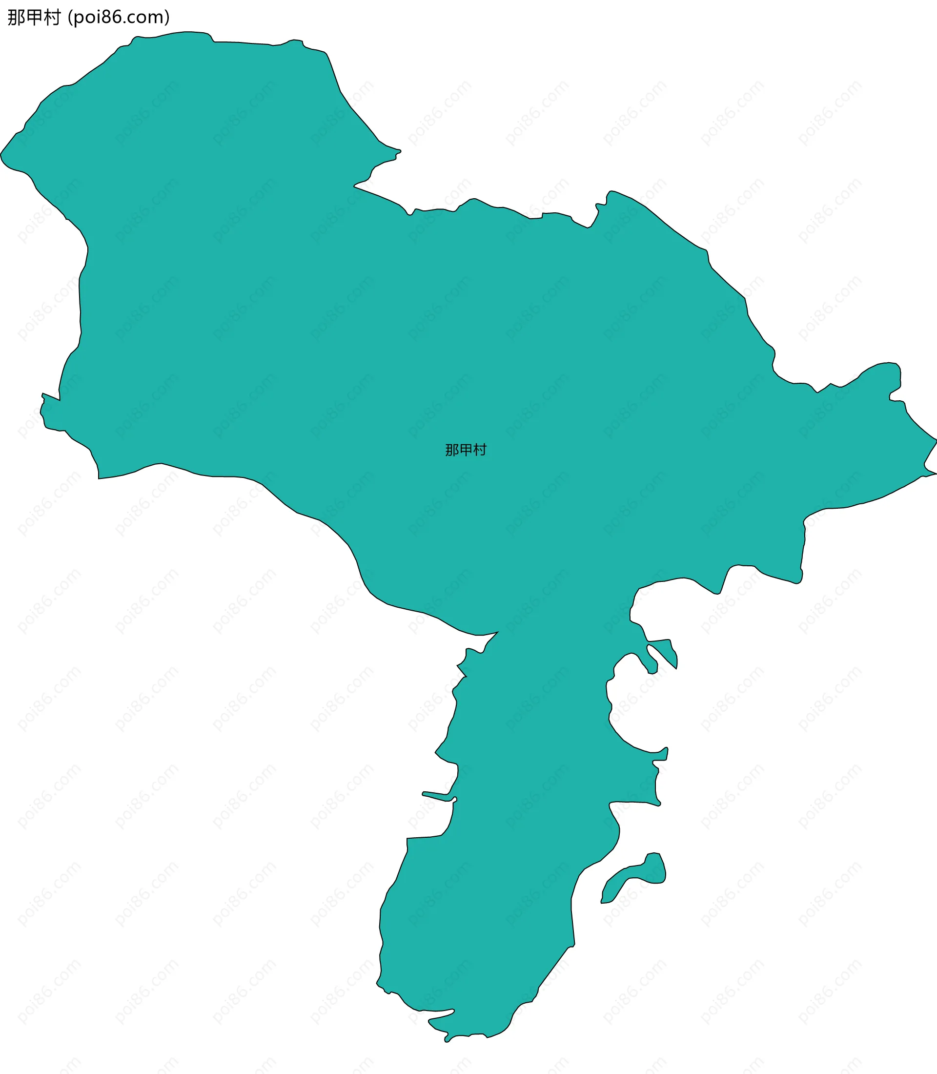 那甲村边界地图