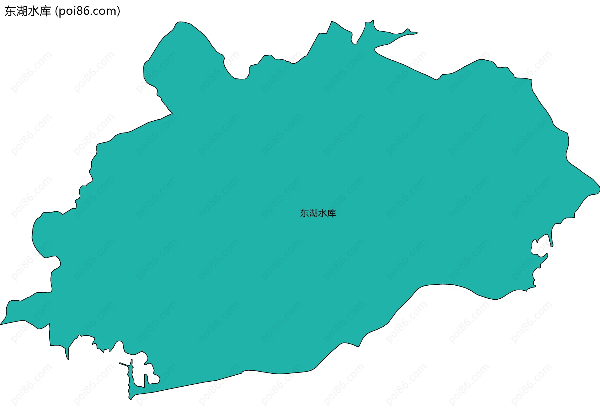 东湖水库边界地图