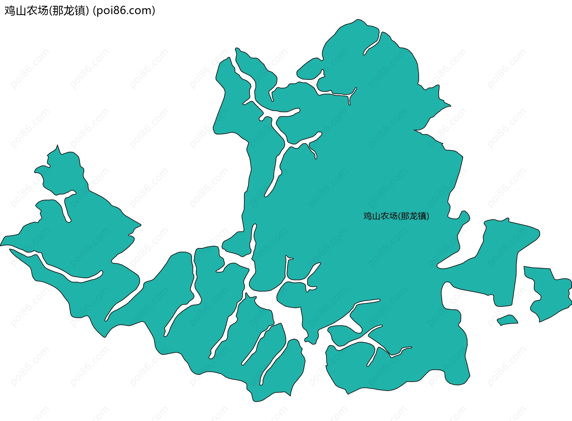鸡山农场(那龙镇)边界地图