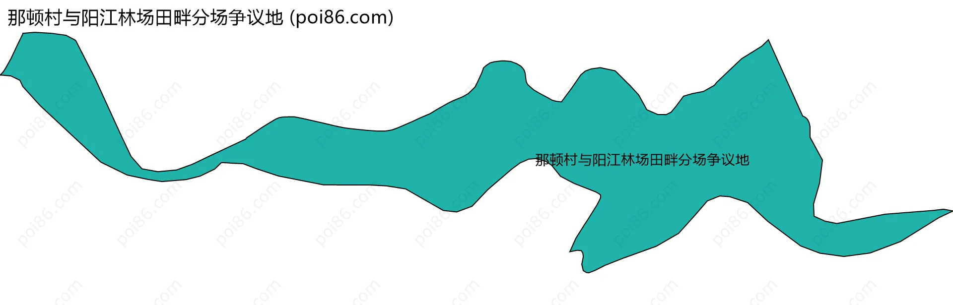 那顿村与阳江林场田畔分场争议地边界地图