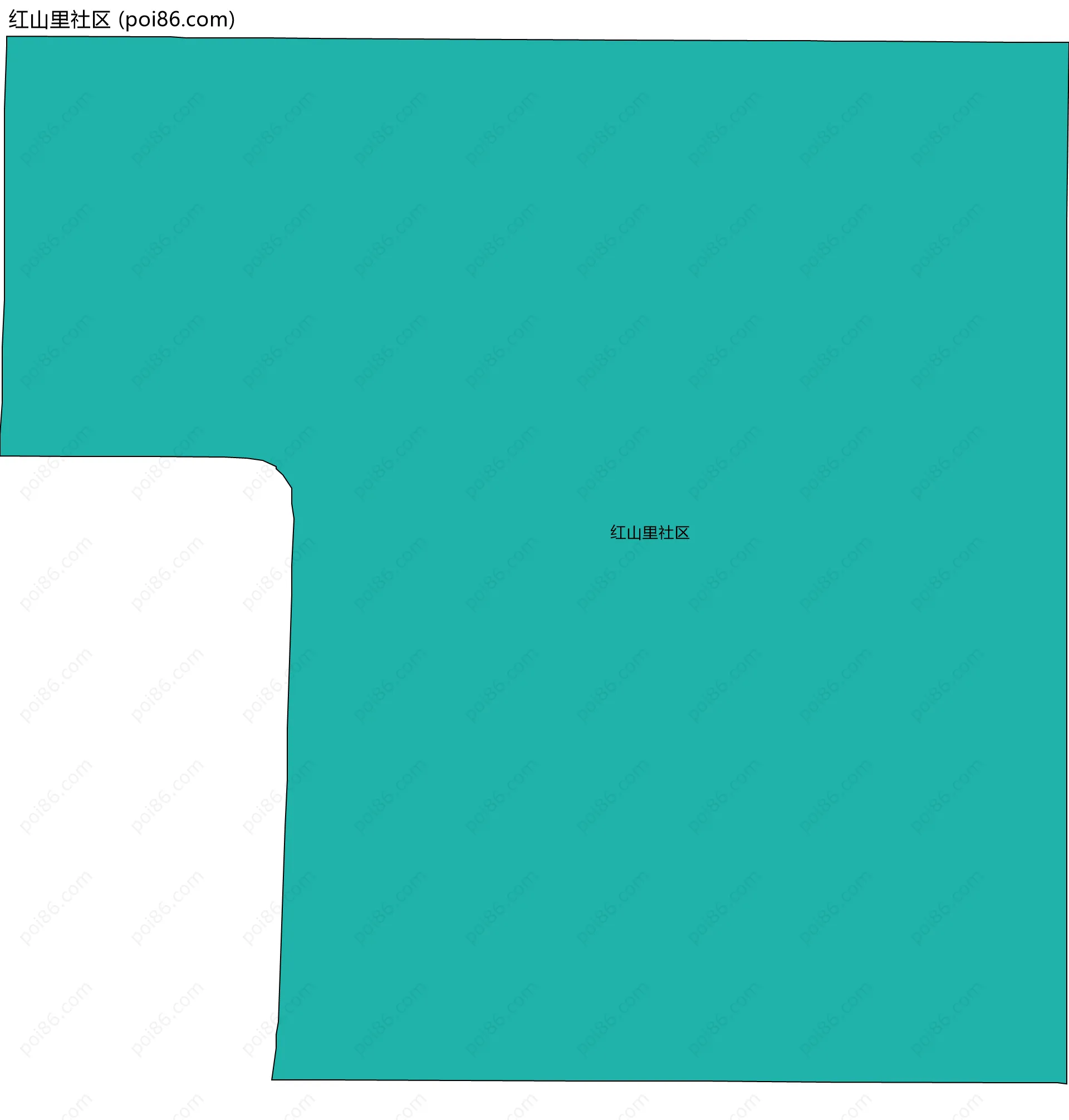 红山里社区边界地图