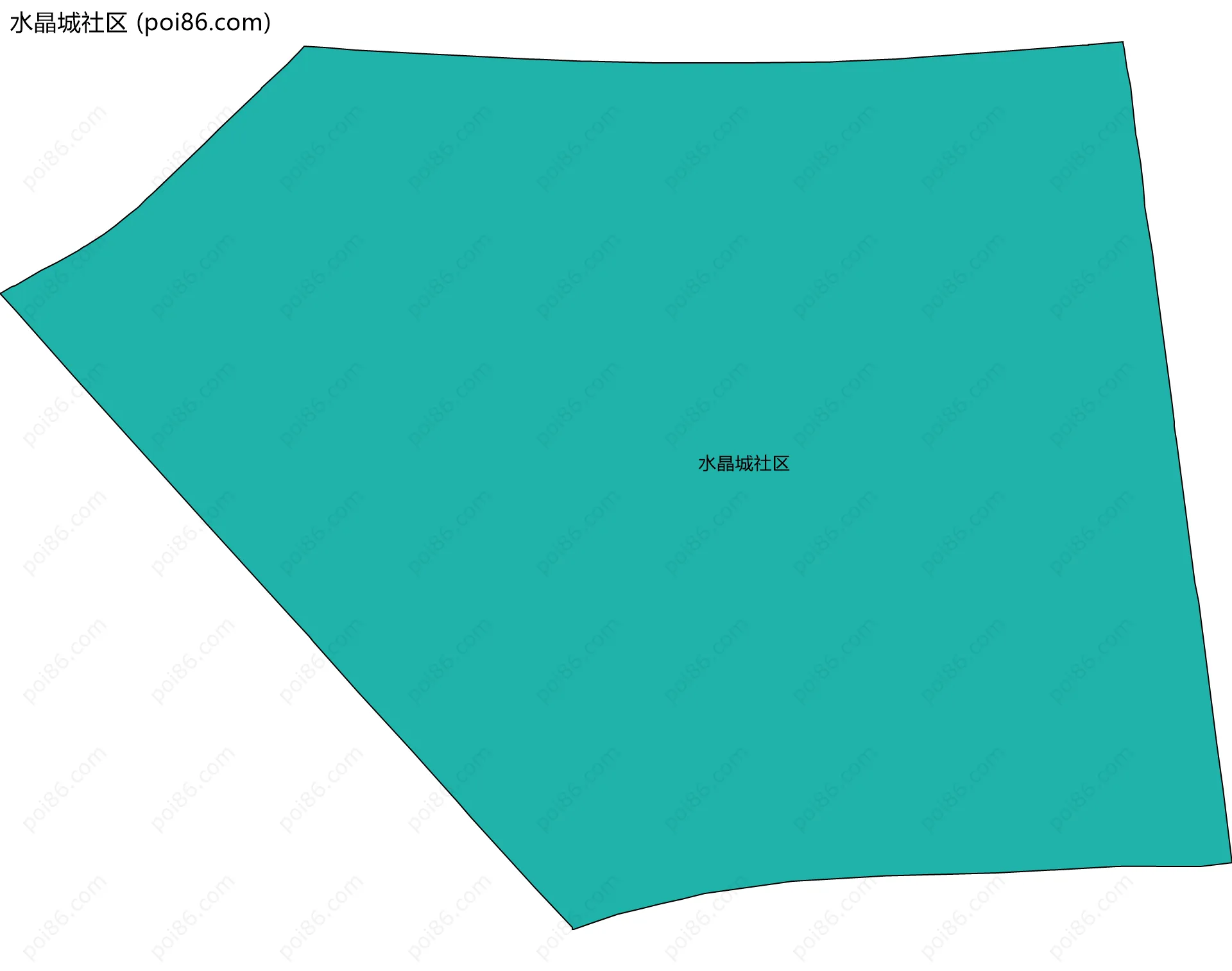 水晶城社区边界地图