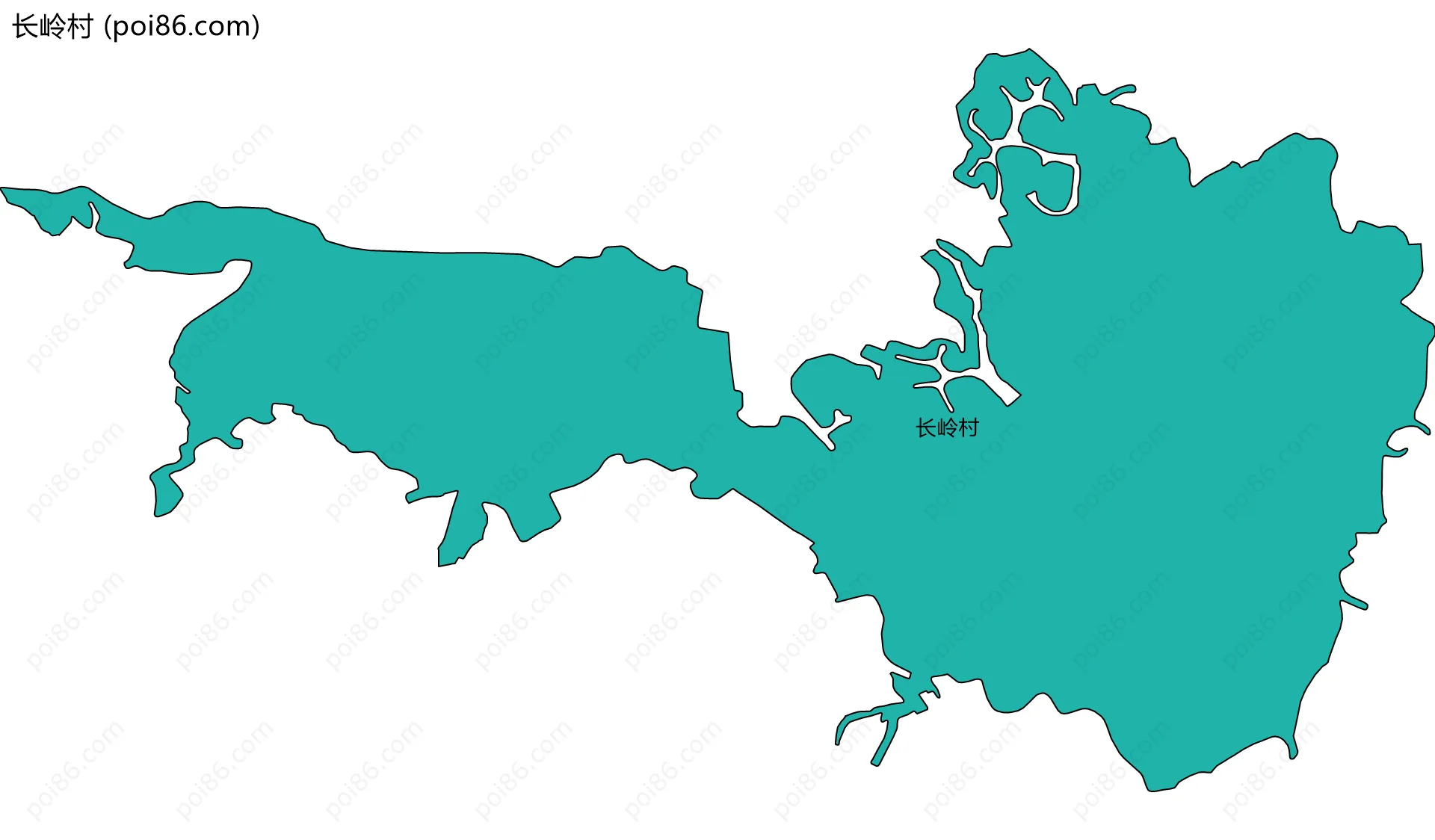 长岭村边界地图