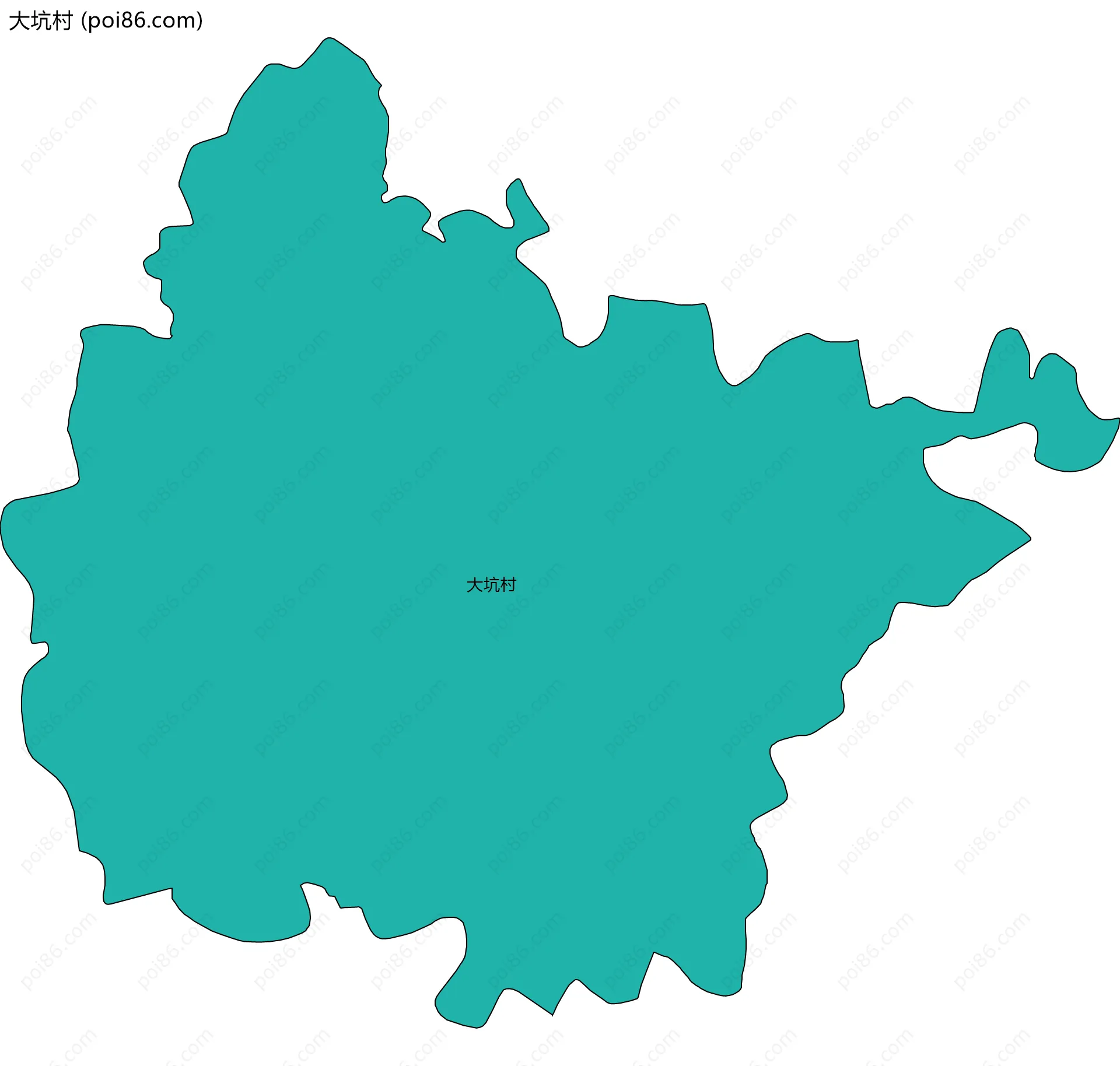 大坑村边界地图