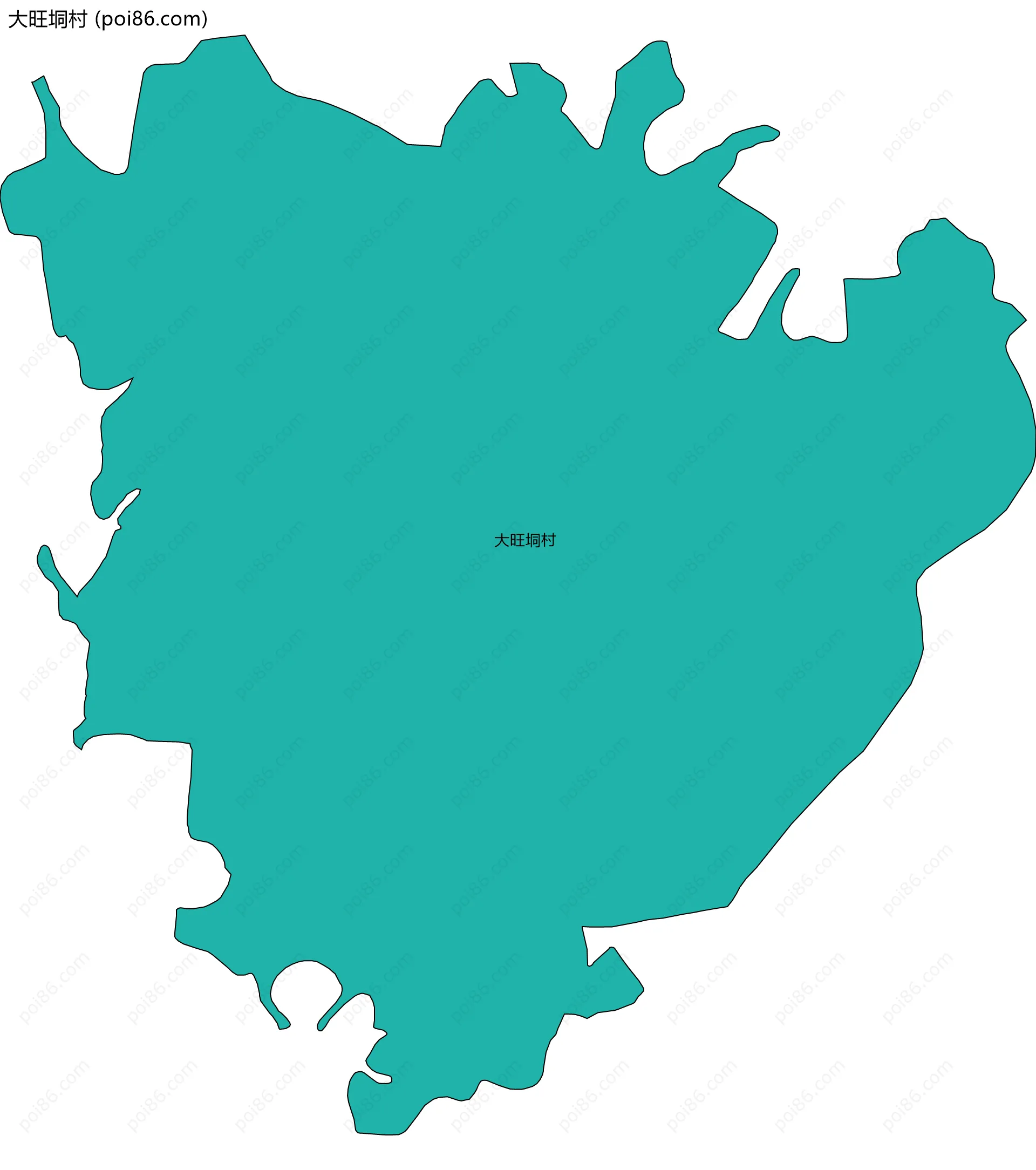 大旺垌村边界地图