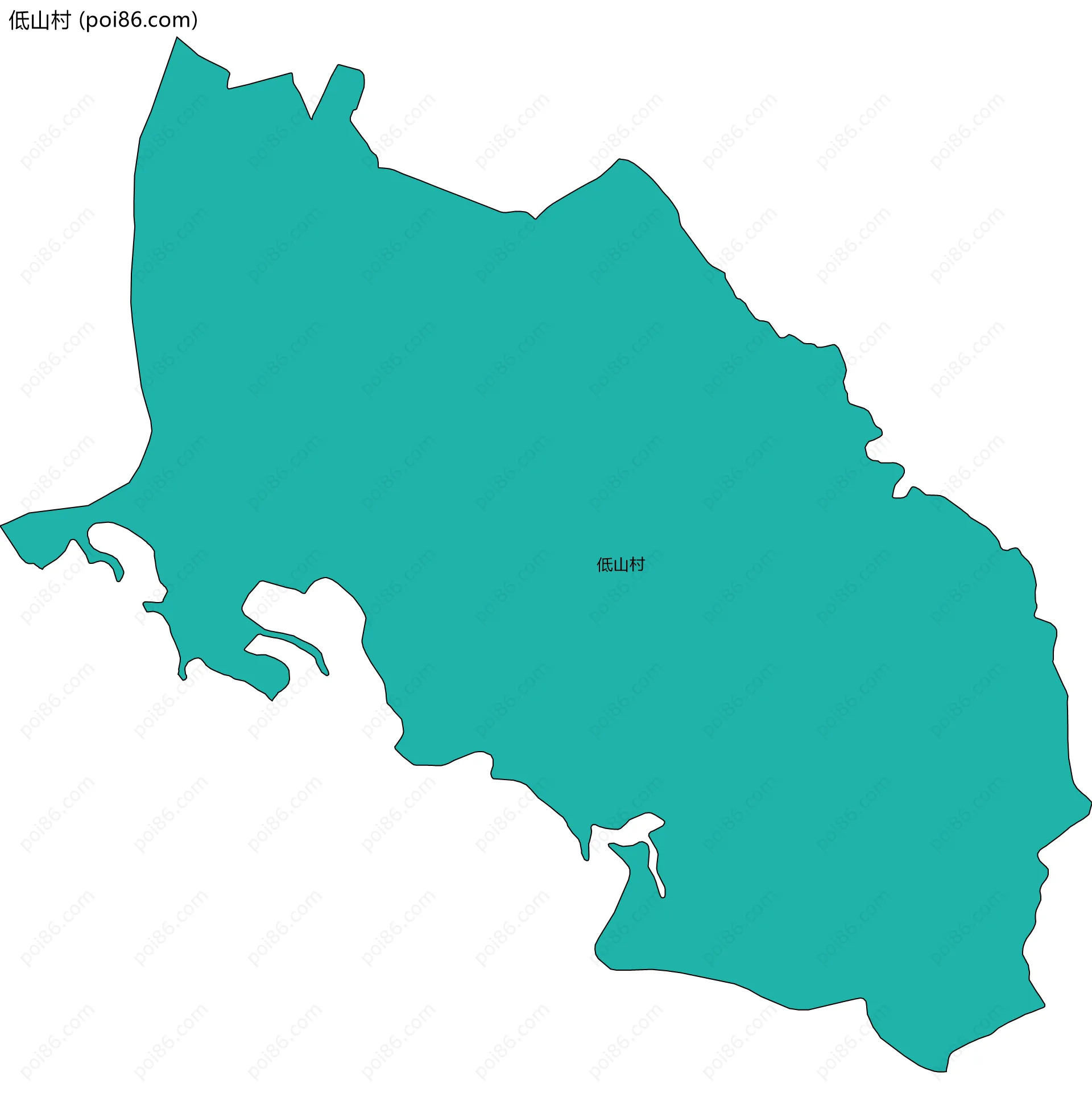 低山村边界地图