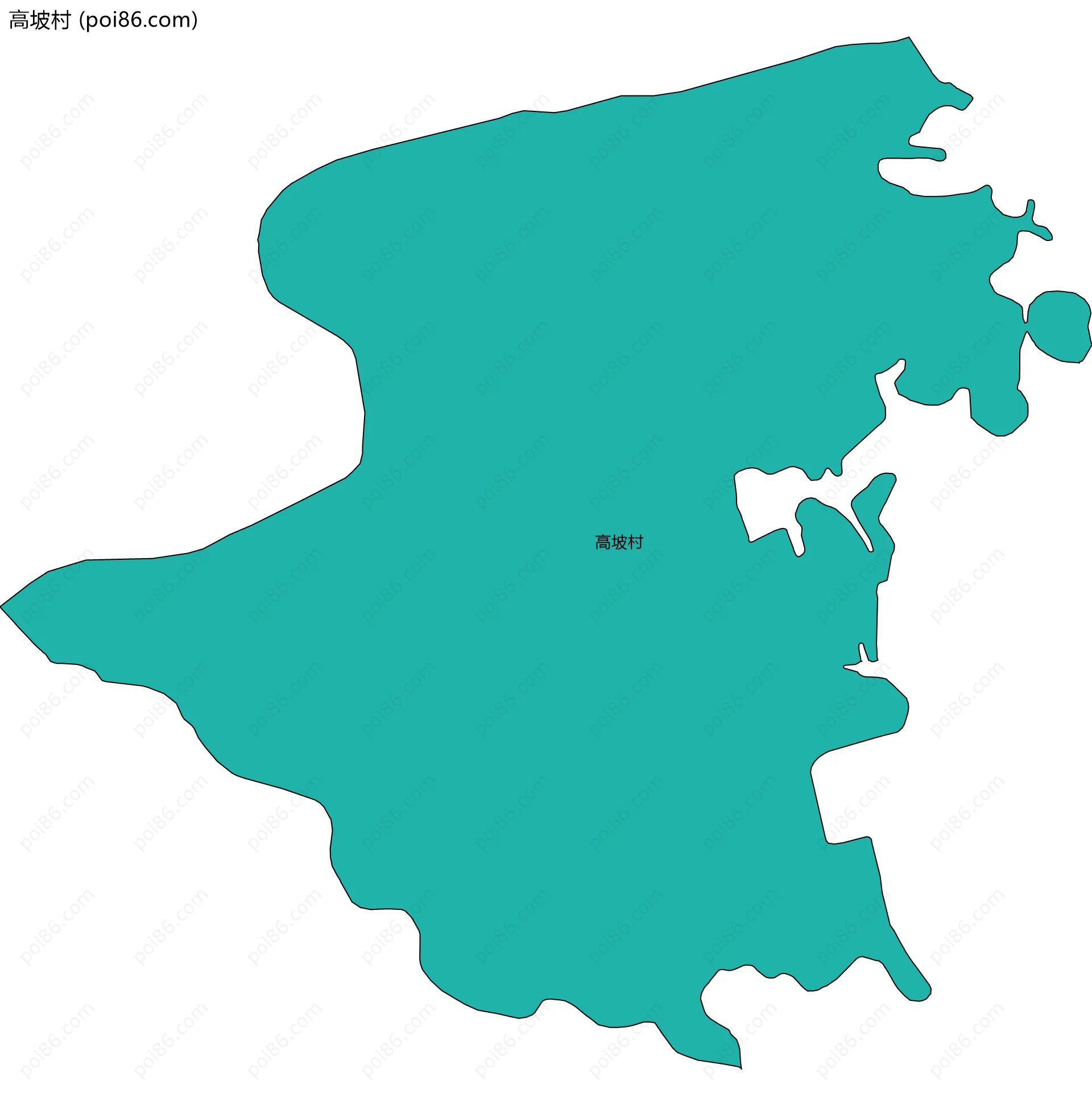 高坡村边界地图