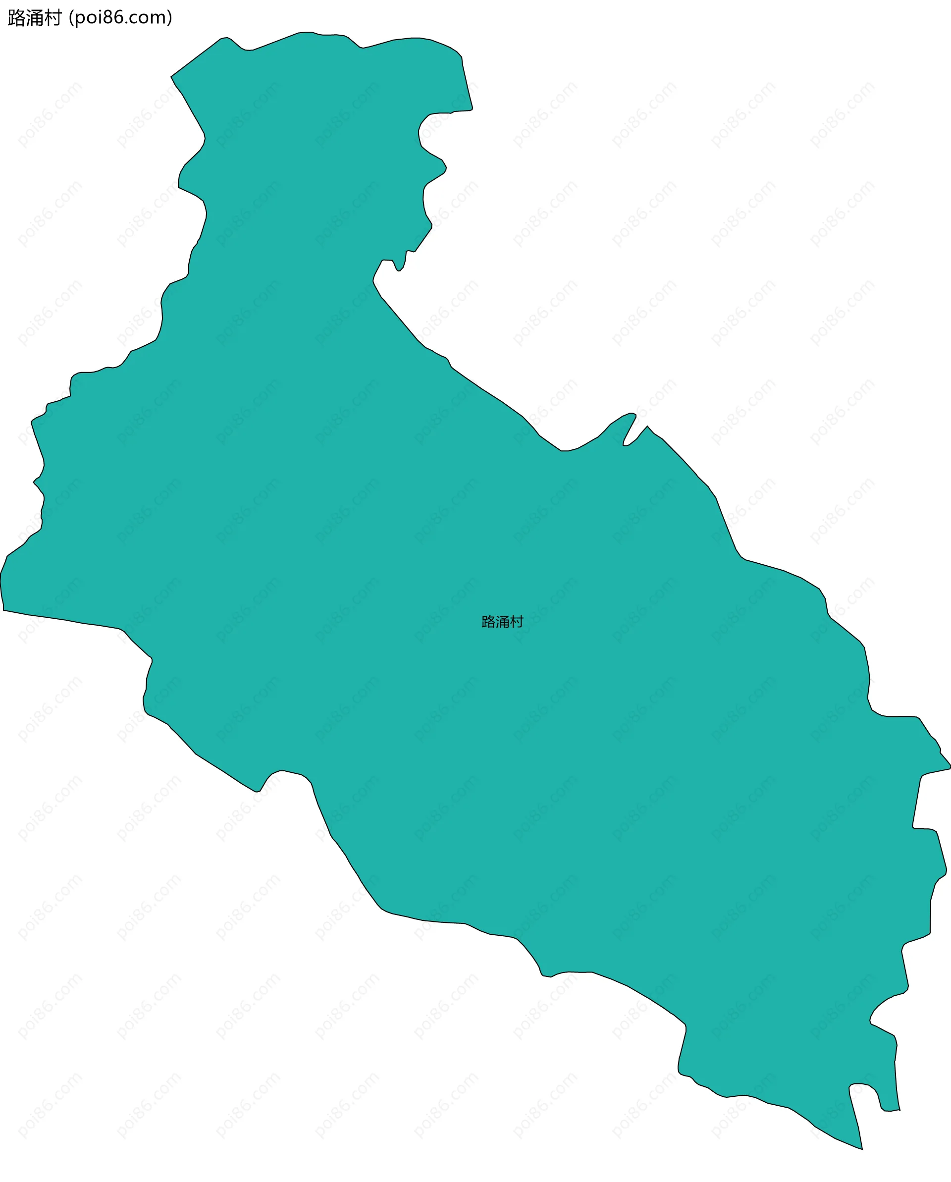 路涌村边界地图