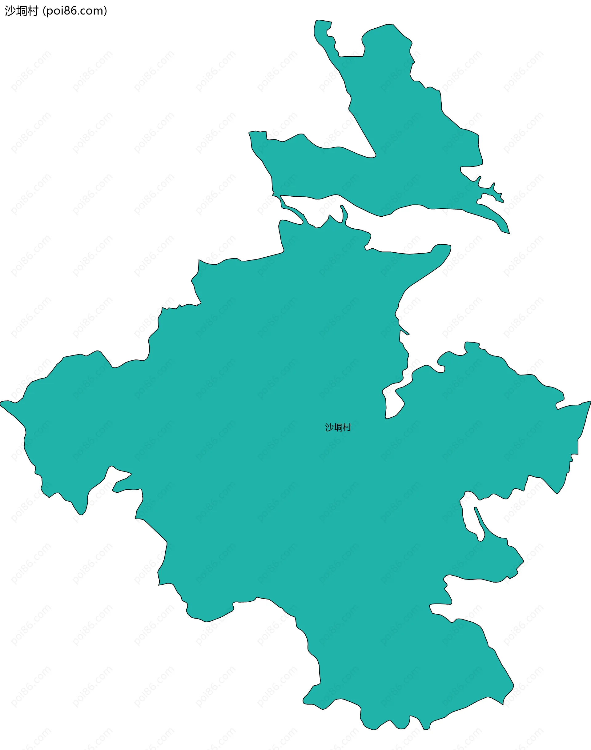 沙垌村边界地图