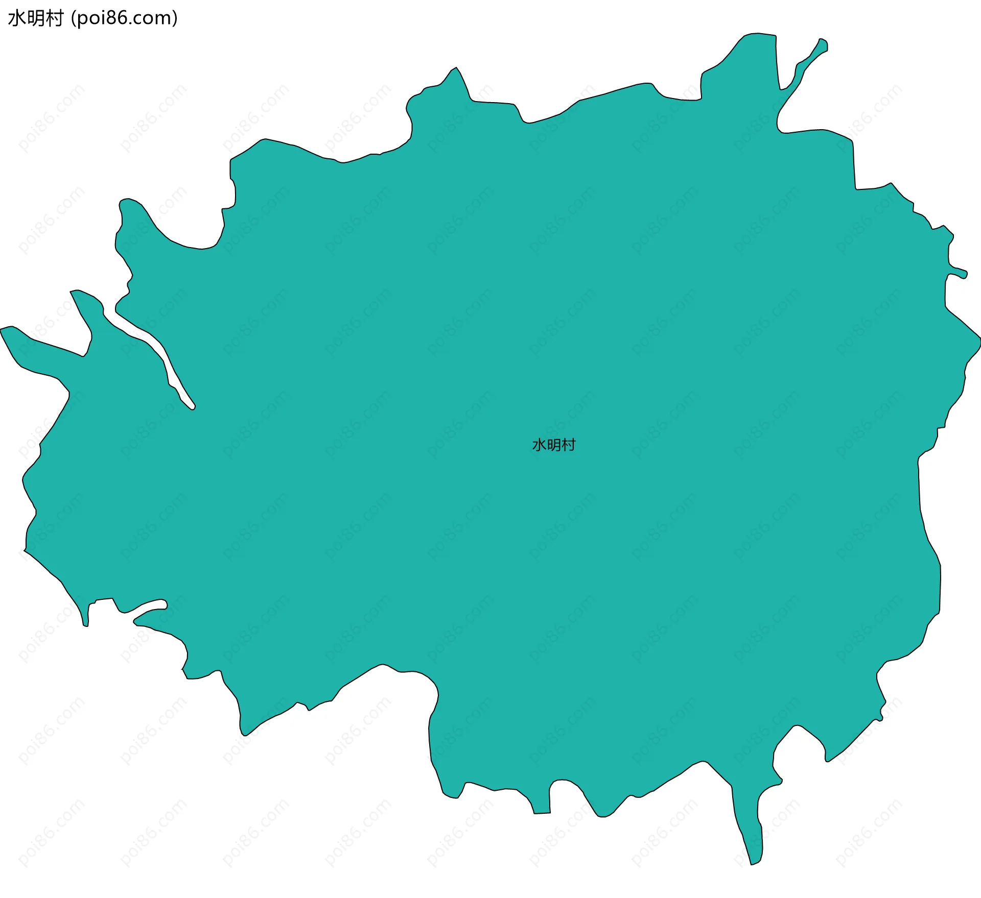 水明村边界地图