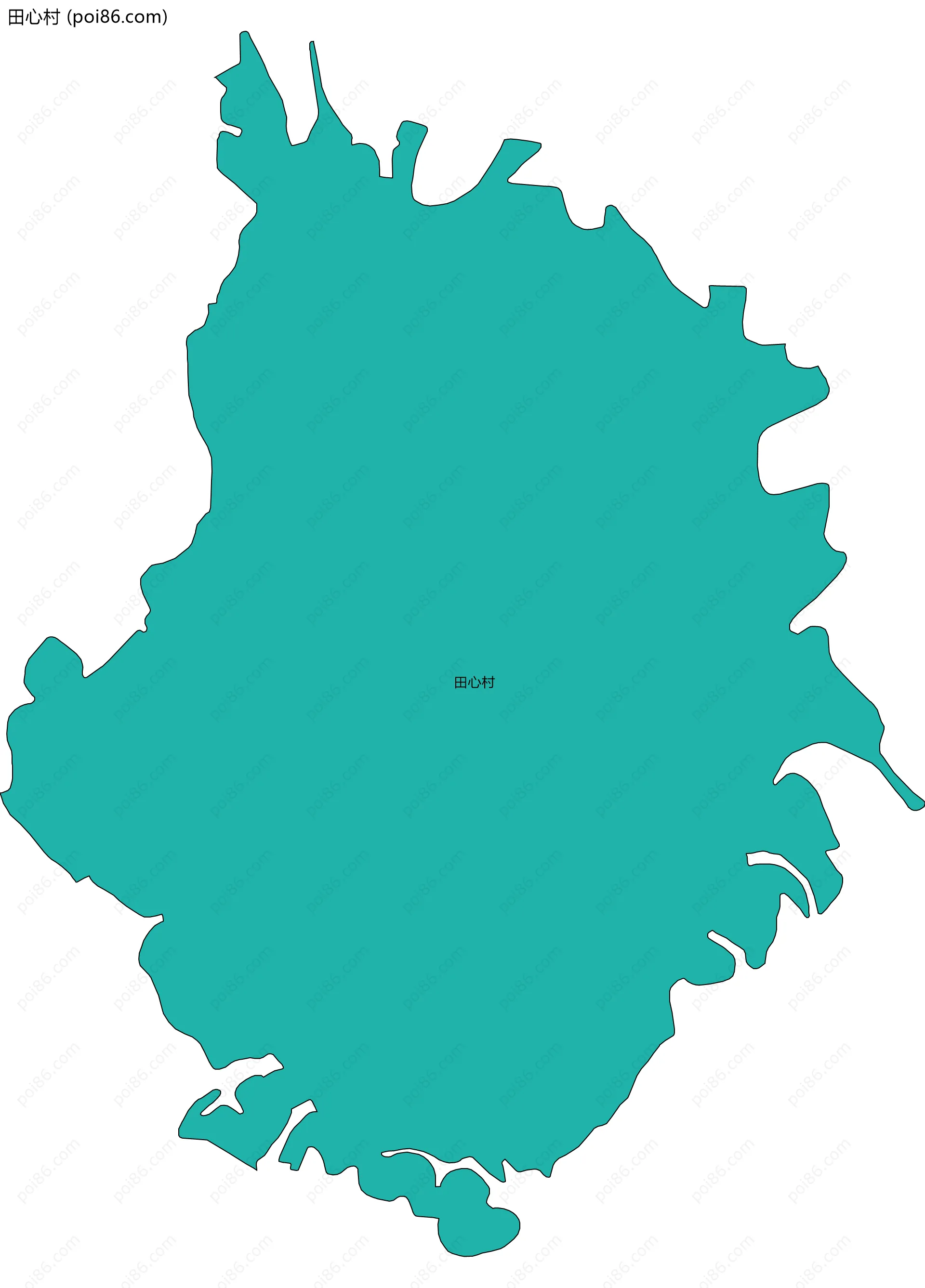 田心村边界地图