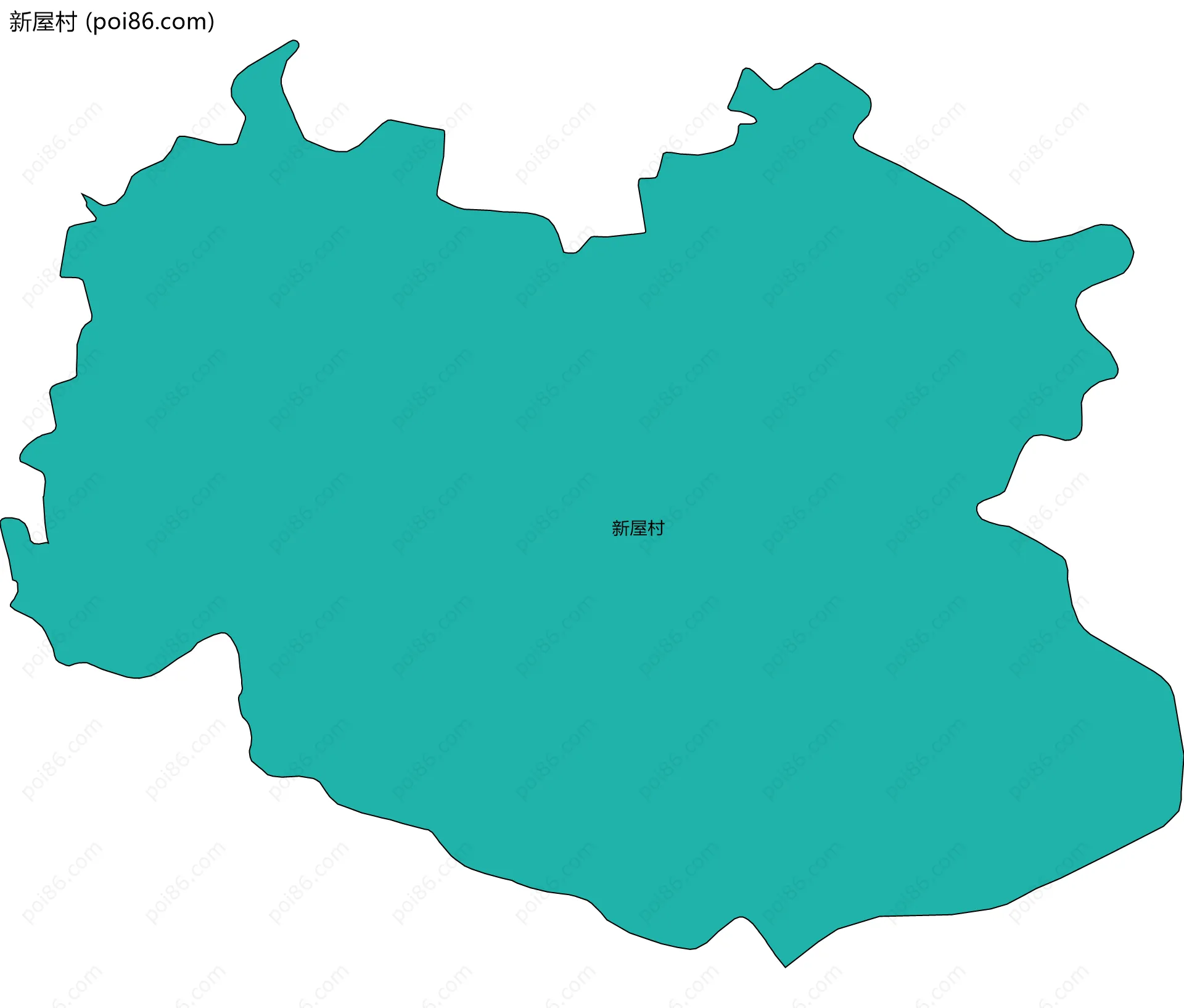 新屋村边界地图