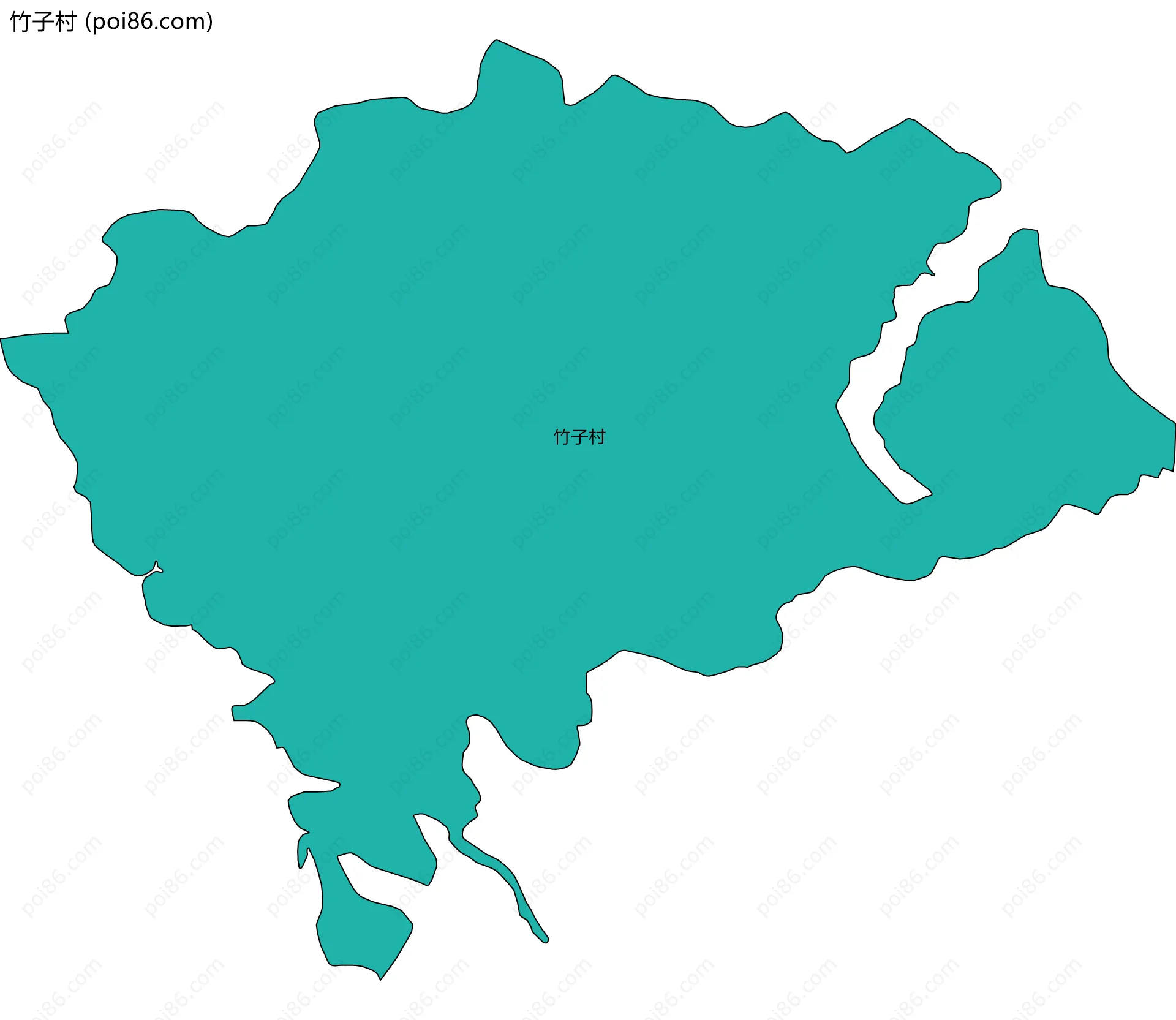 竹子村边界地图