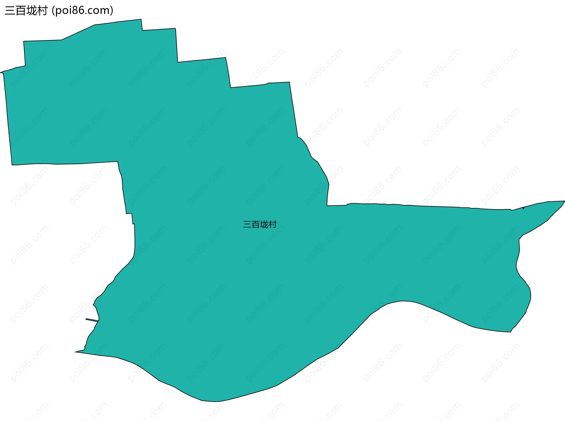 三百垅村边界地图