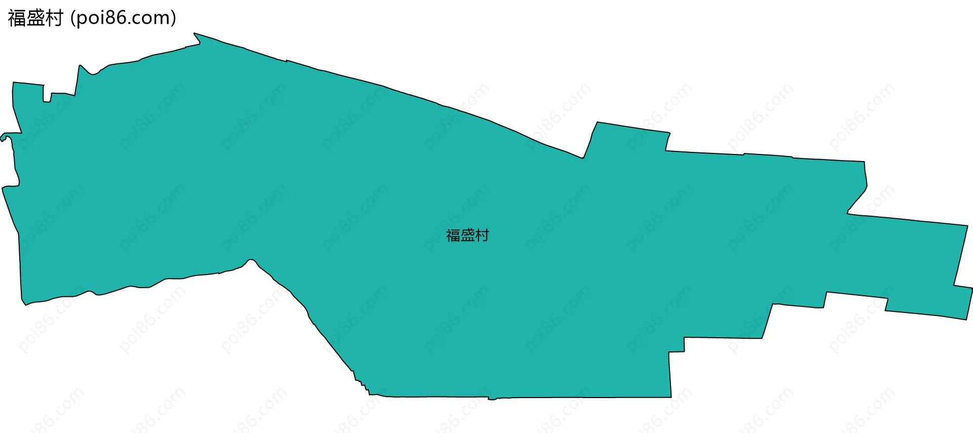 福盛村边界地图