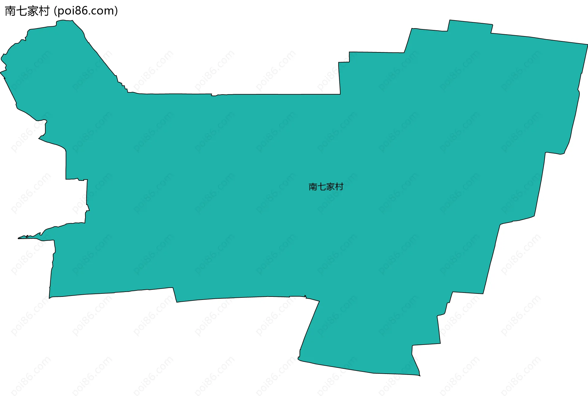 南七家村边界地图