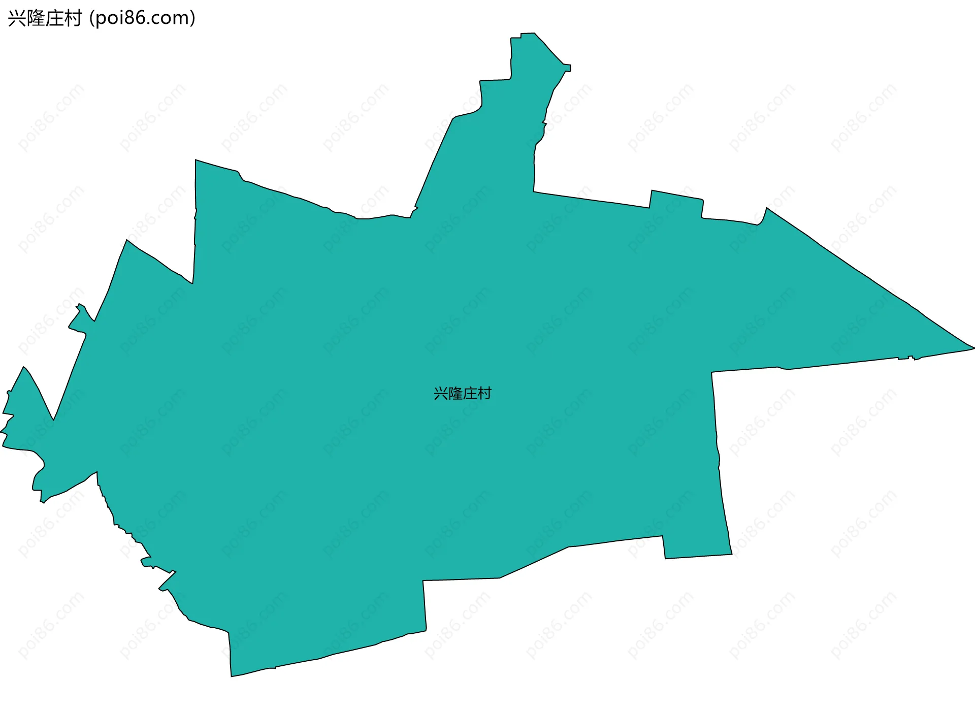 兴隆庄村边界地图