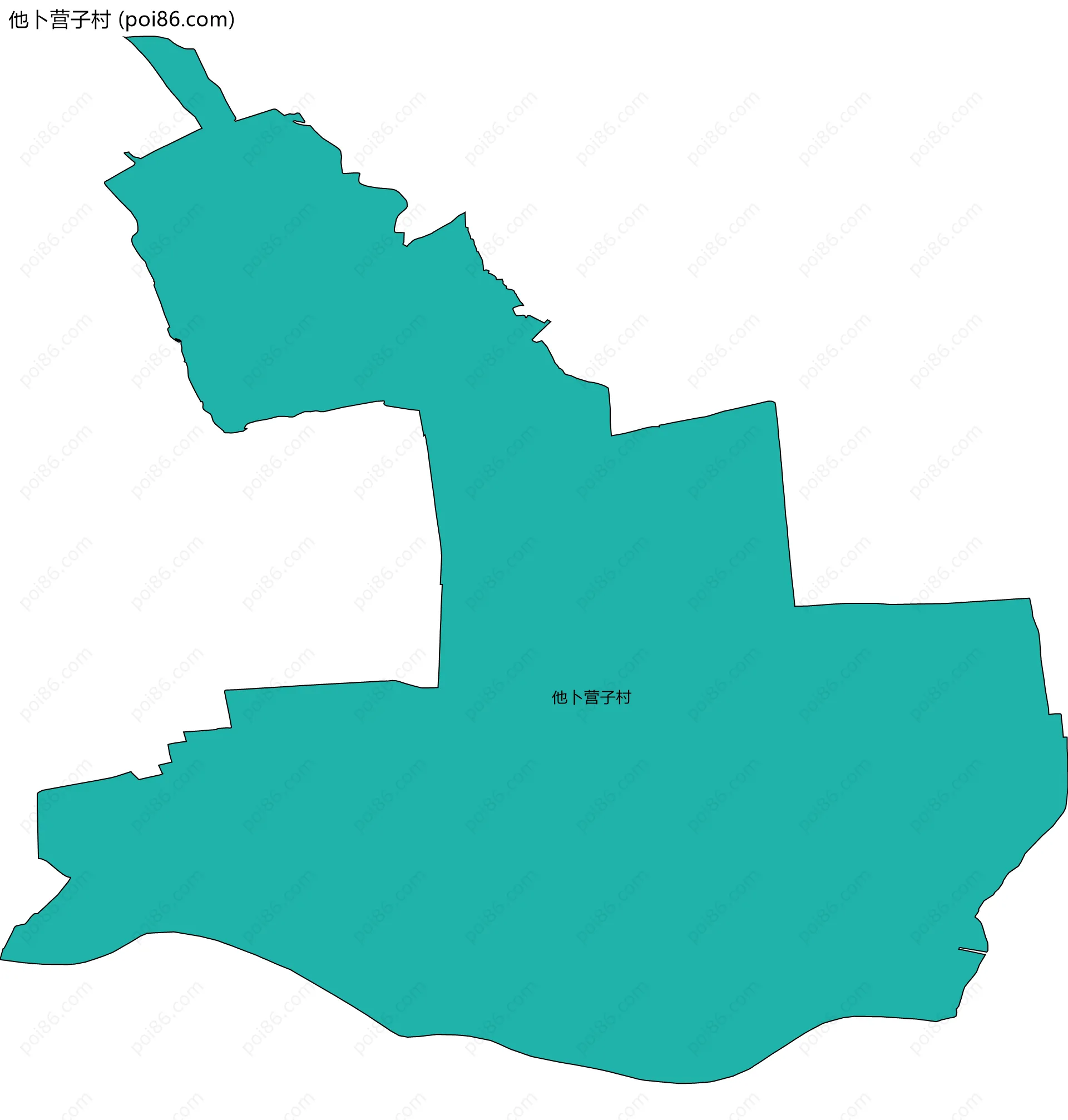 他卜营子村边界地图