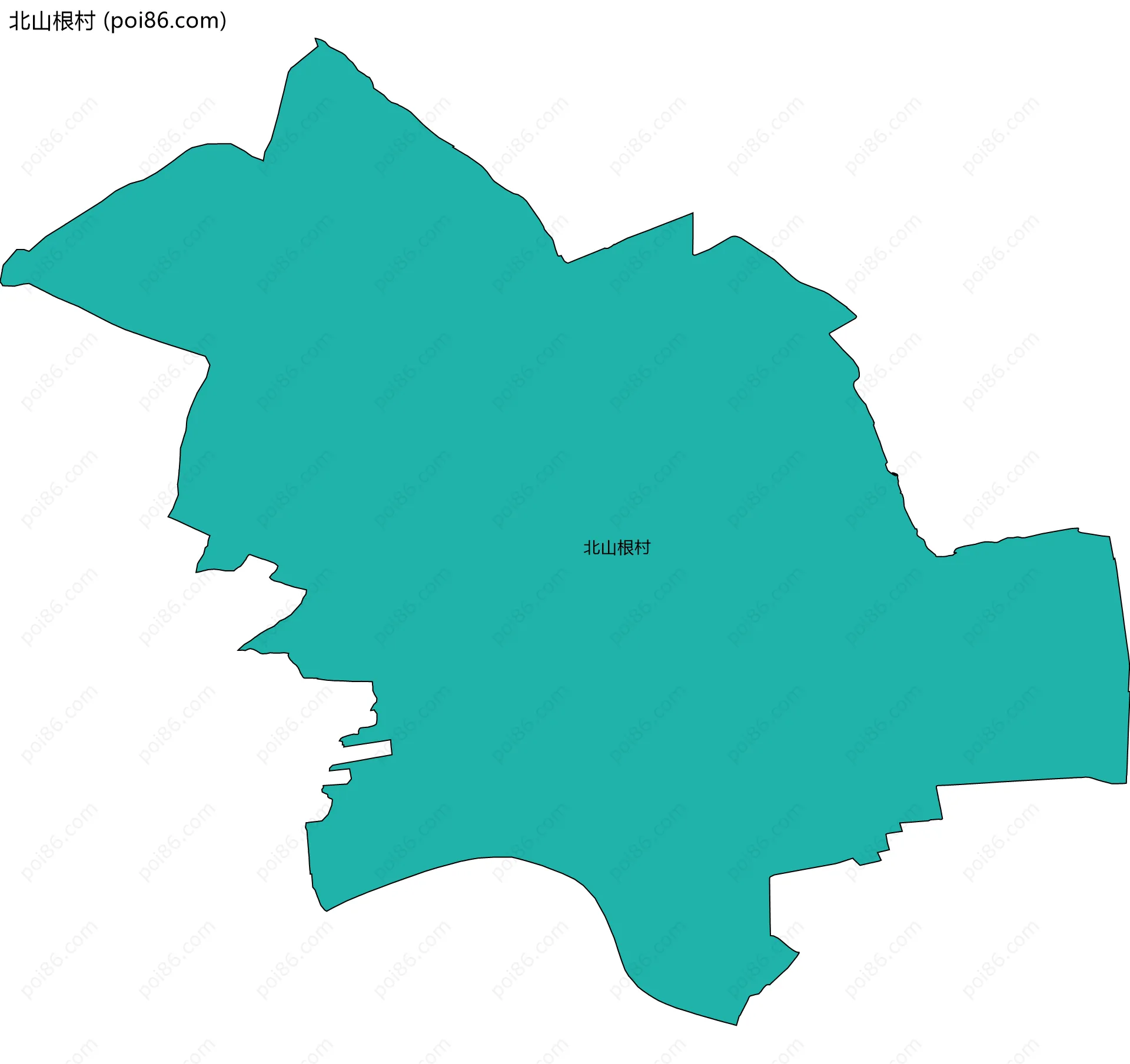 北山根村边界地图