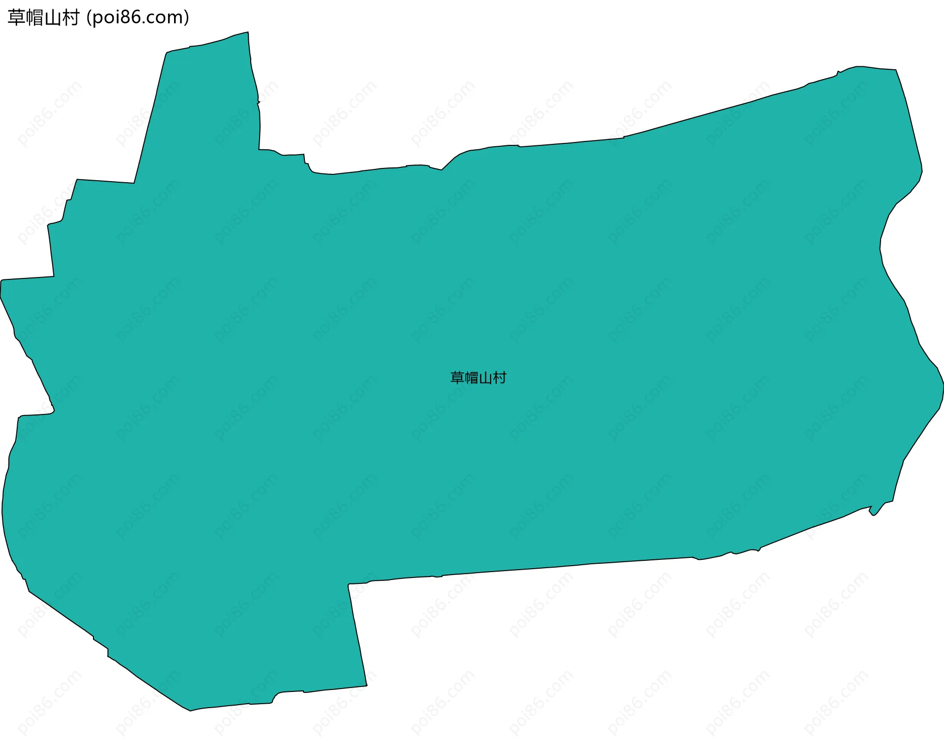 草帽山村边界地图
