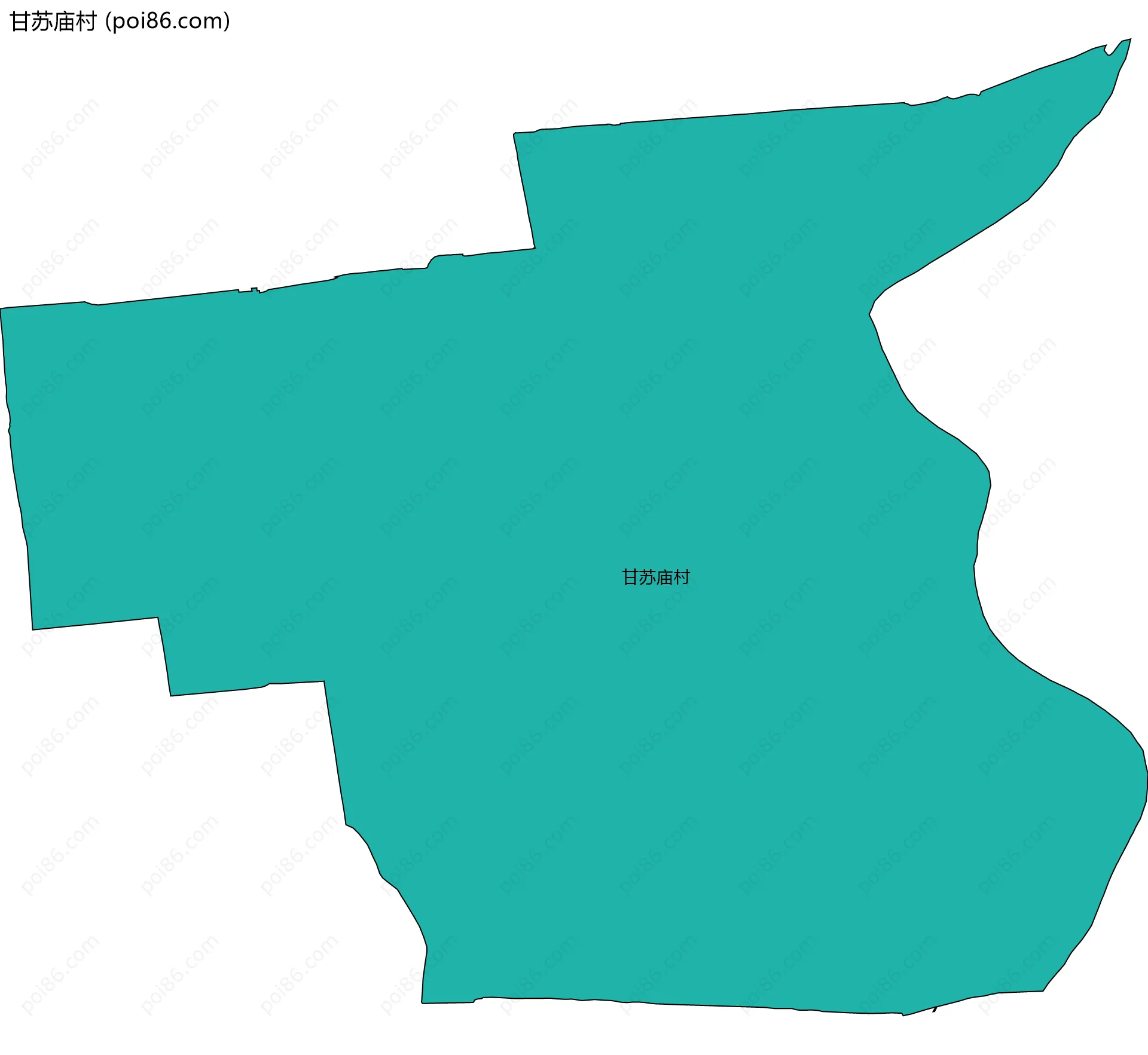 甘苏庙村边界地图