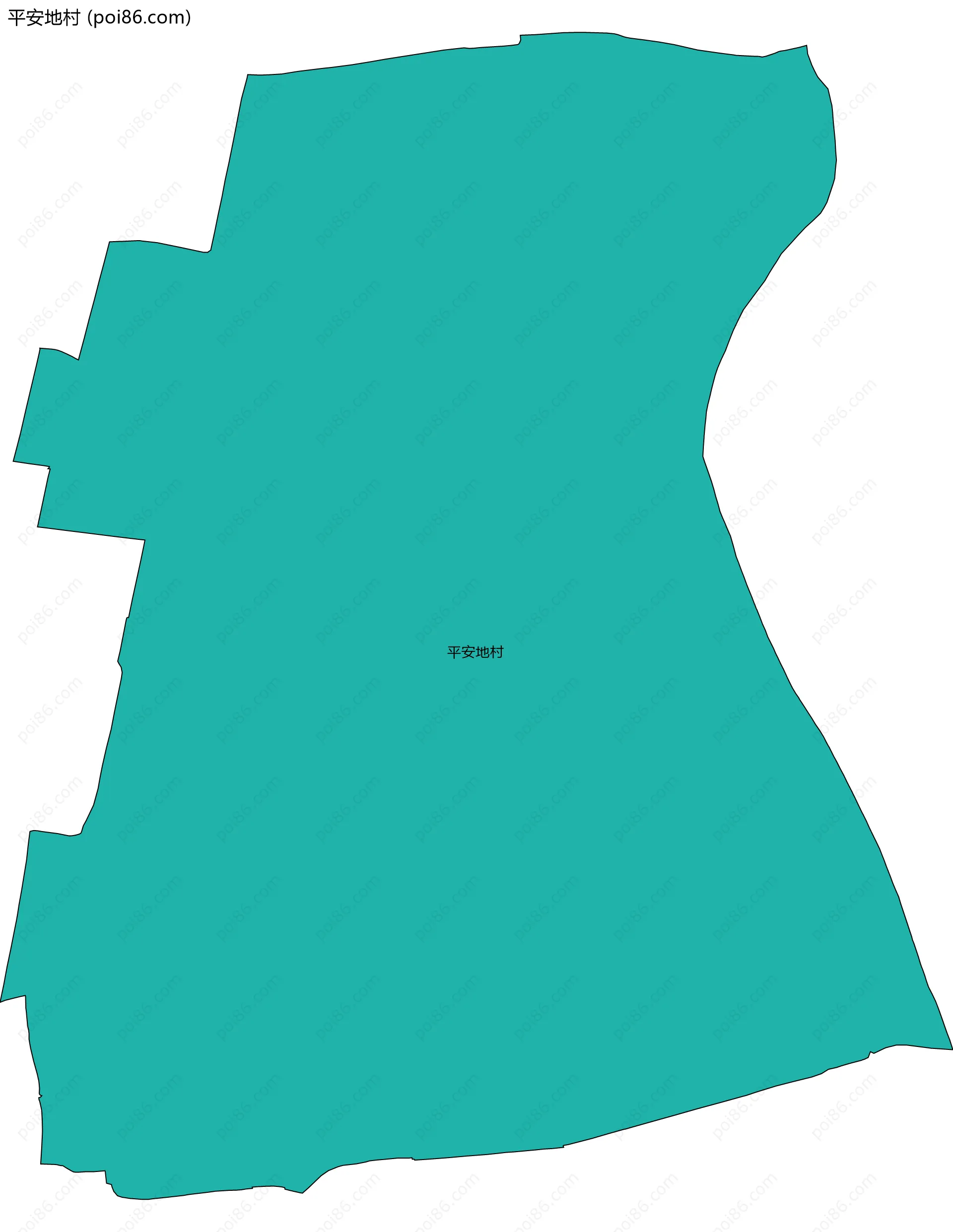 平安地村边界地图