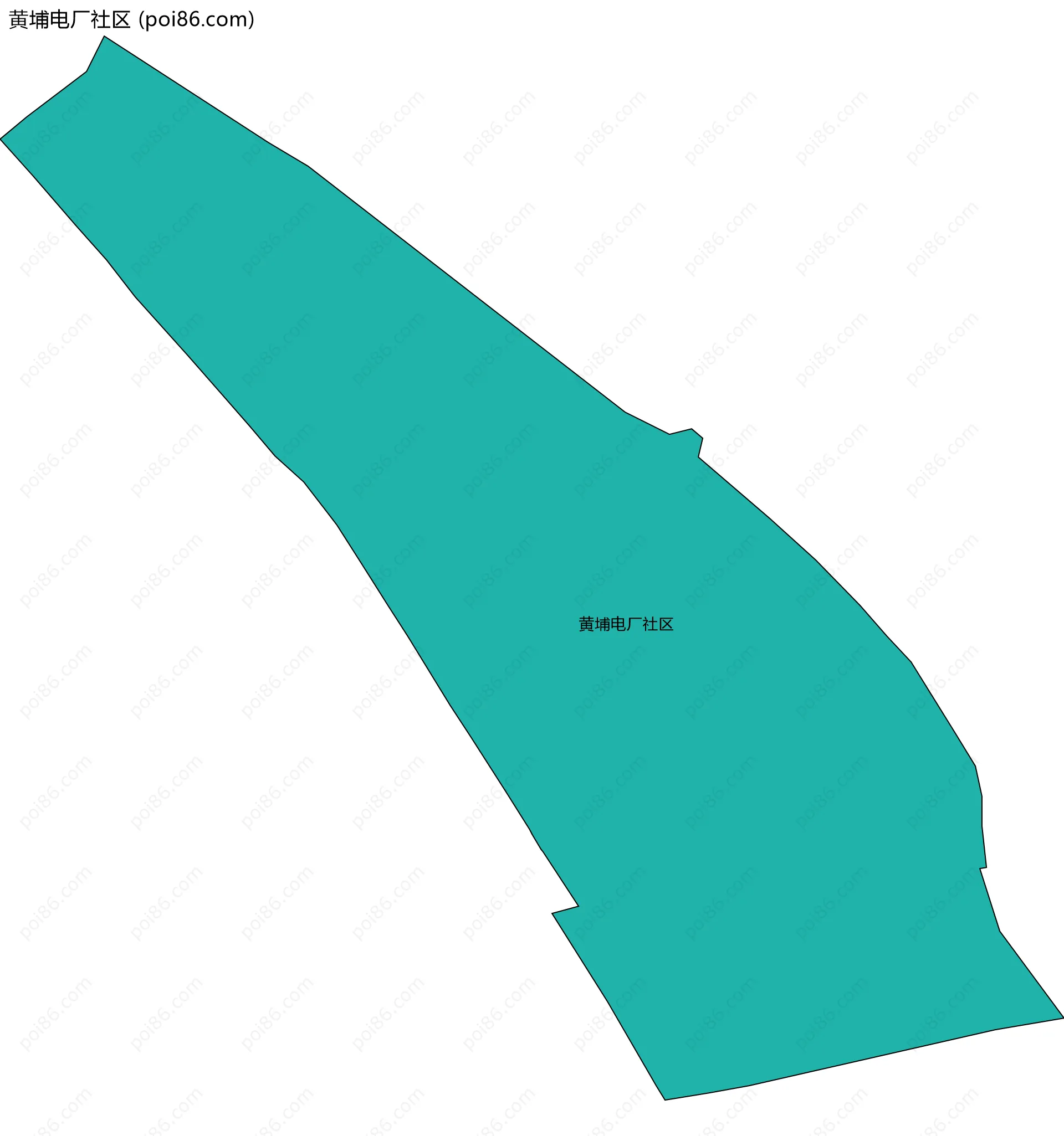 黄埔电厂社区边界地图