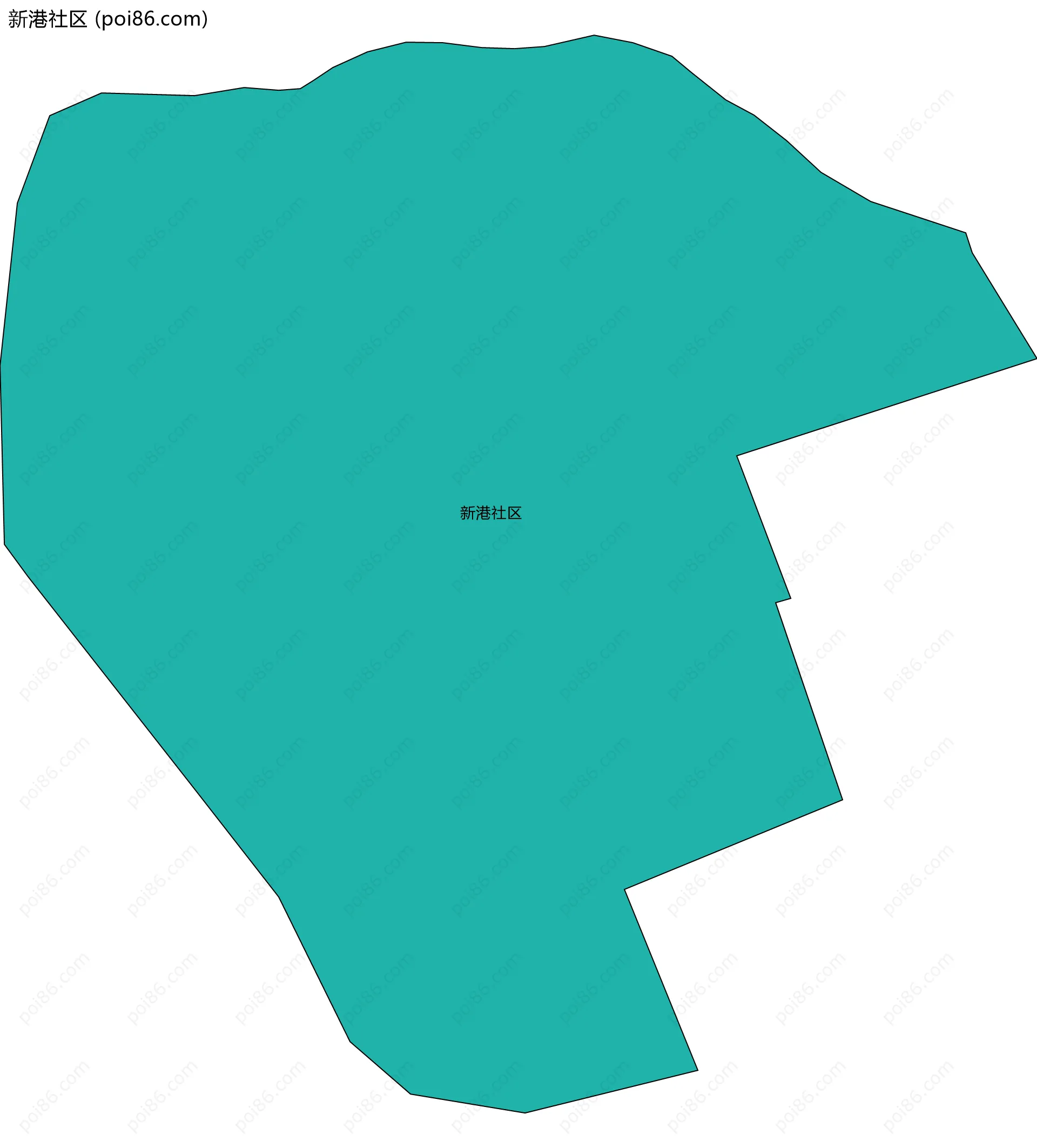 新港社区边界地图