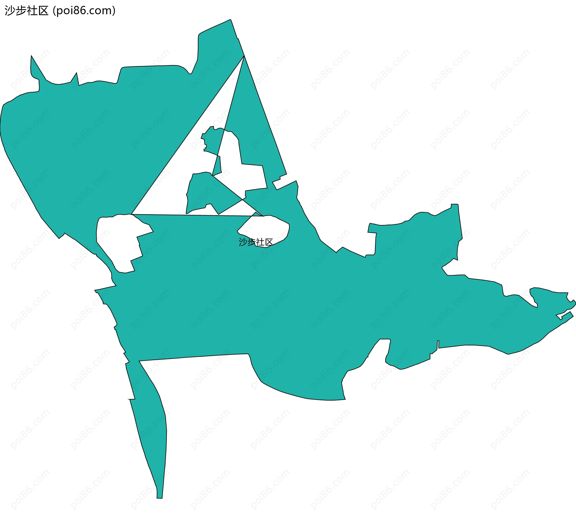 沙步社区边界地图