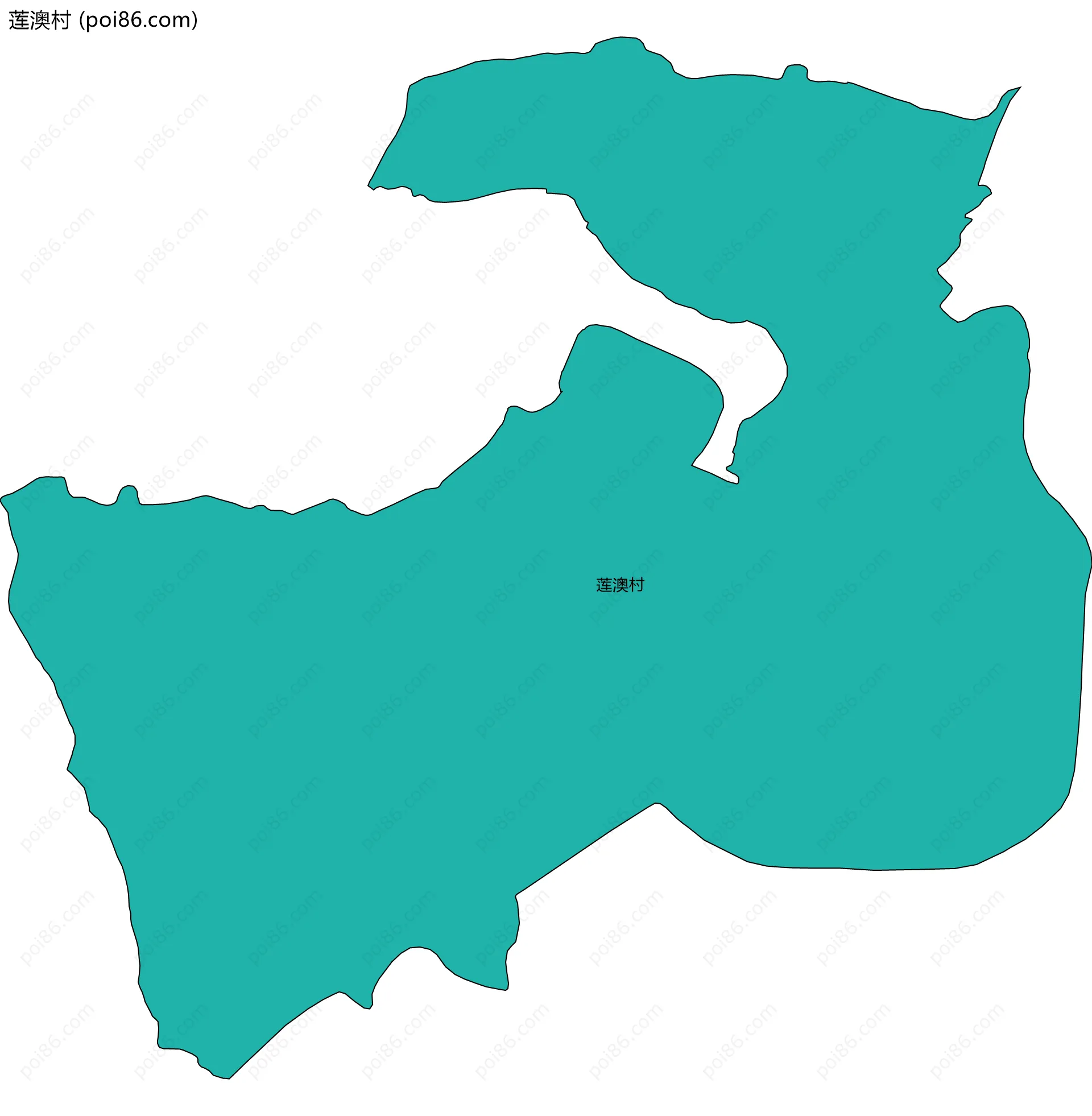 莲澳村边界地图