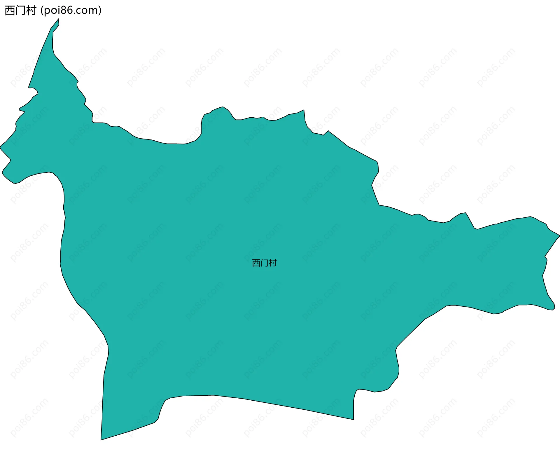 西门村边界地图