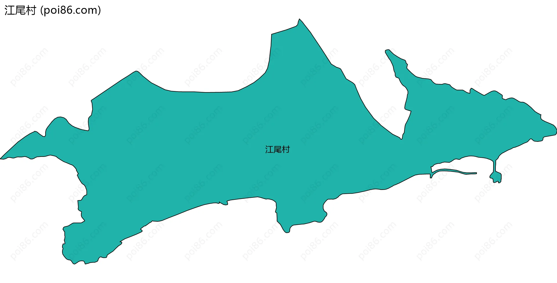 江尾村边界地图