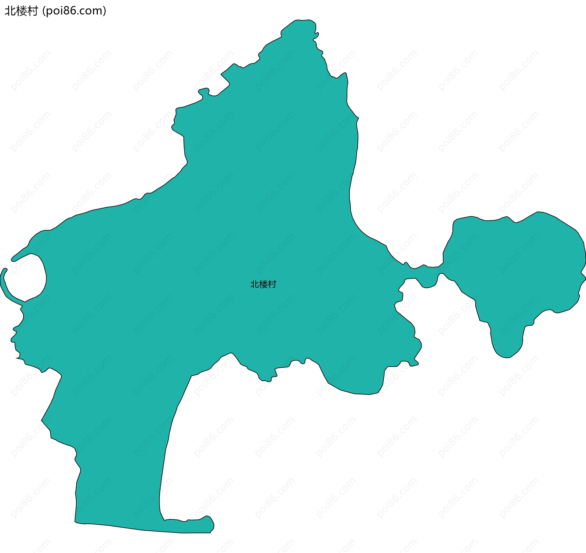 北楼村边界地图