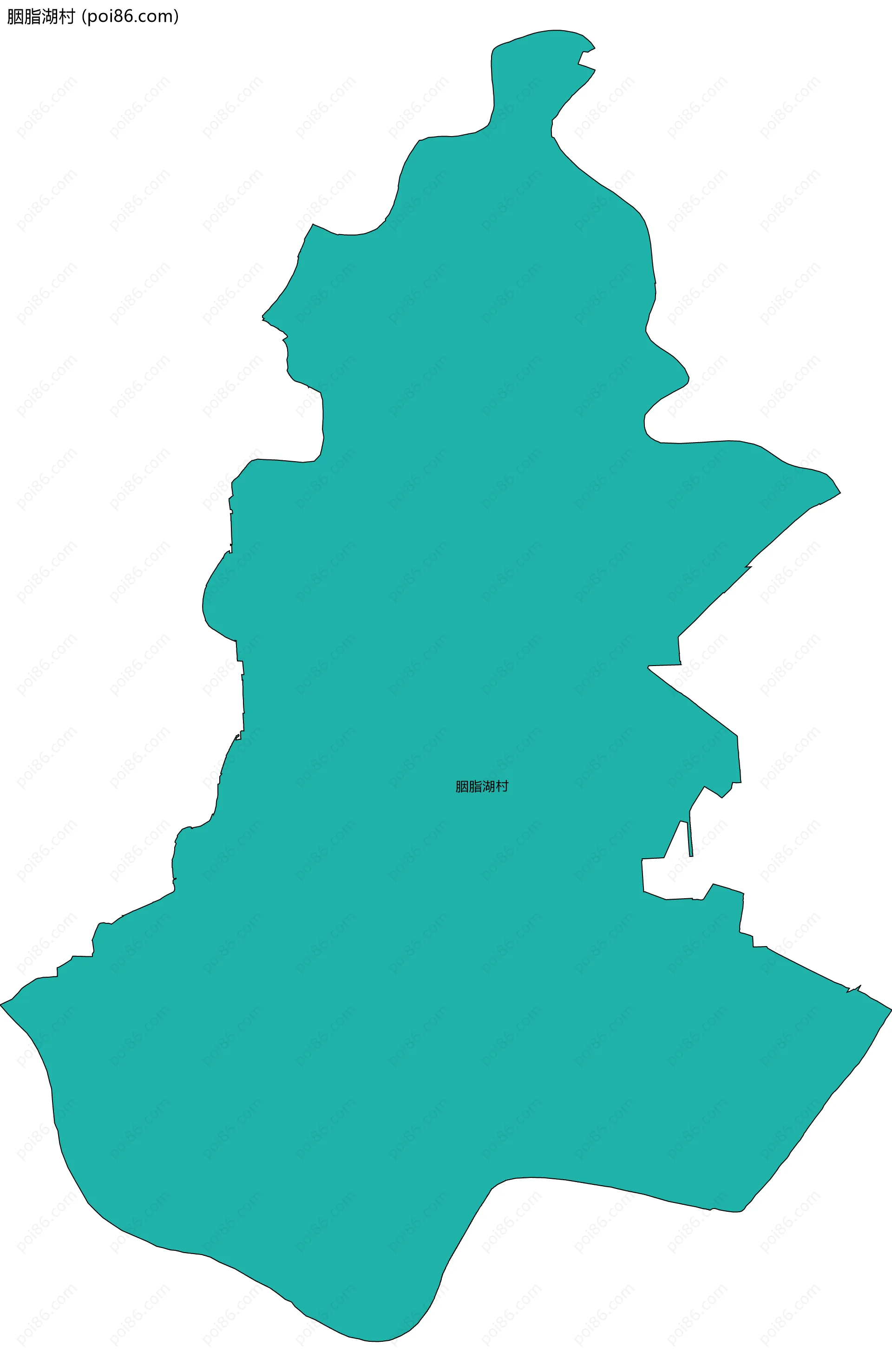 胭脂湖村边界地图