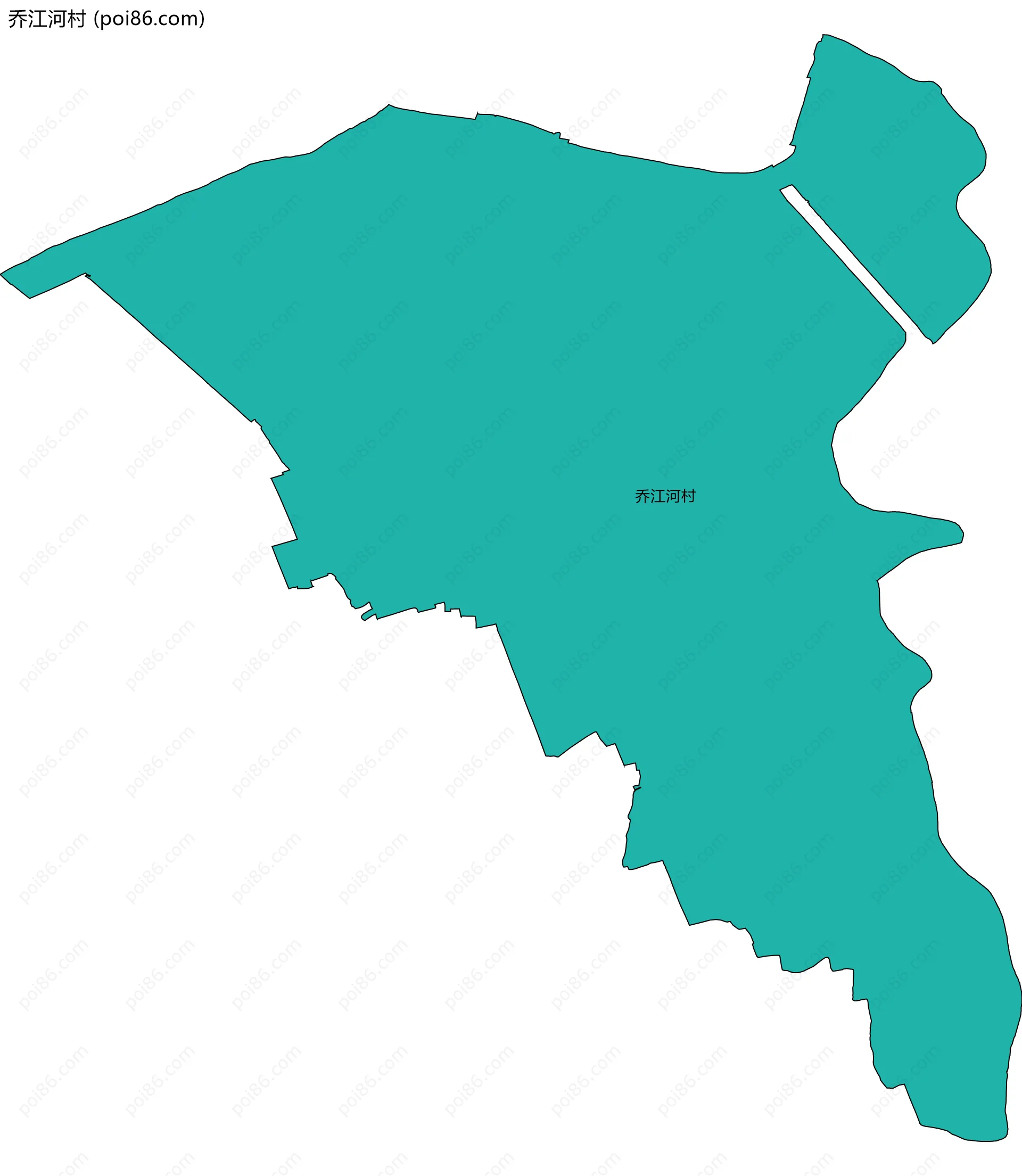 乔江河村边界地图