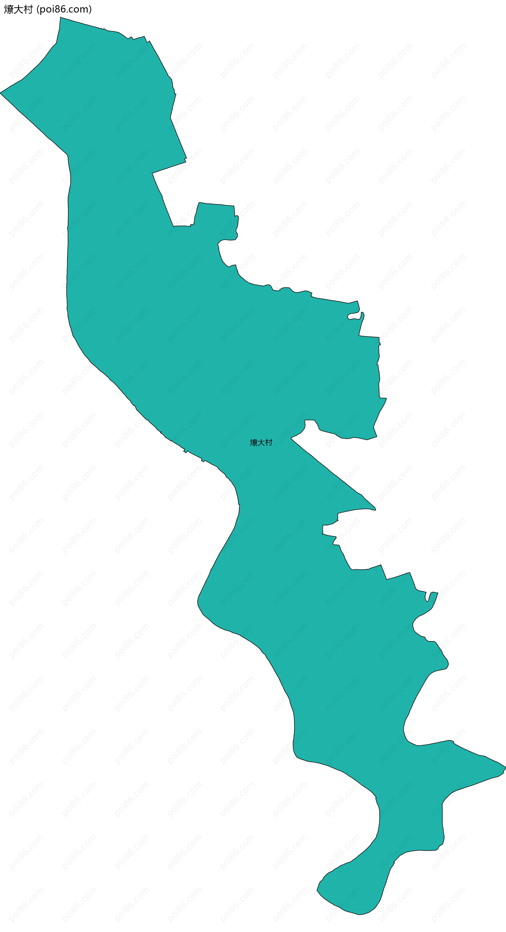 燎大村边界地图