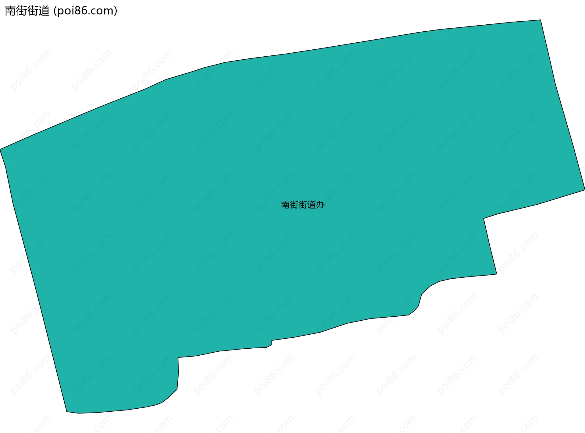 南街街道边界地图(五级行政区划)