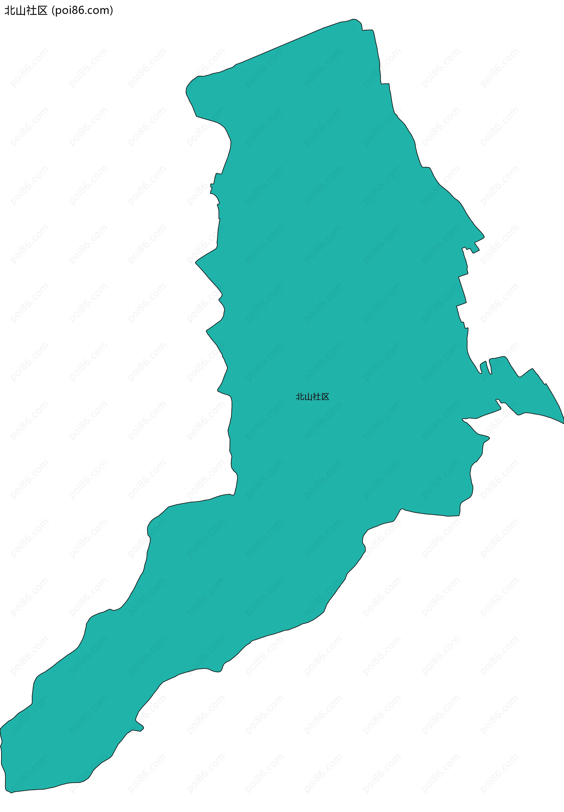 北山社区边界地图